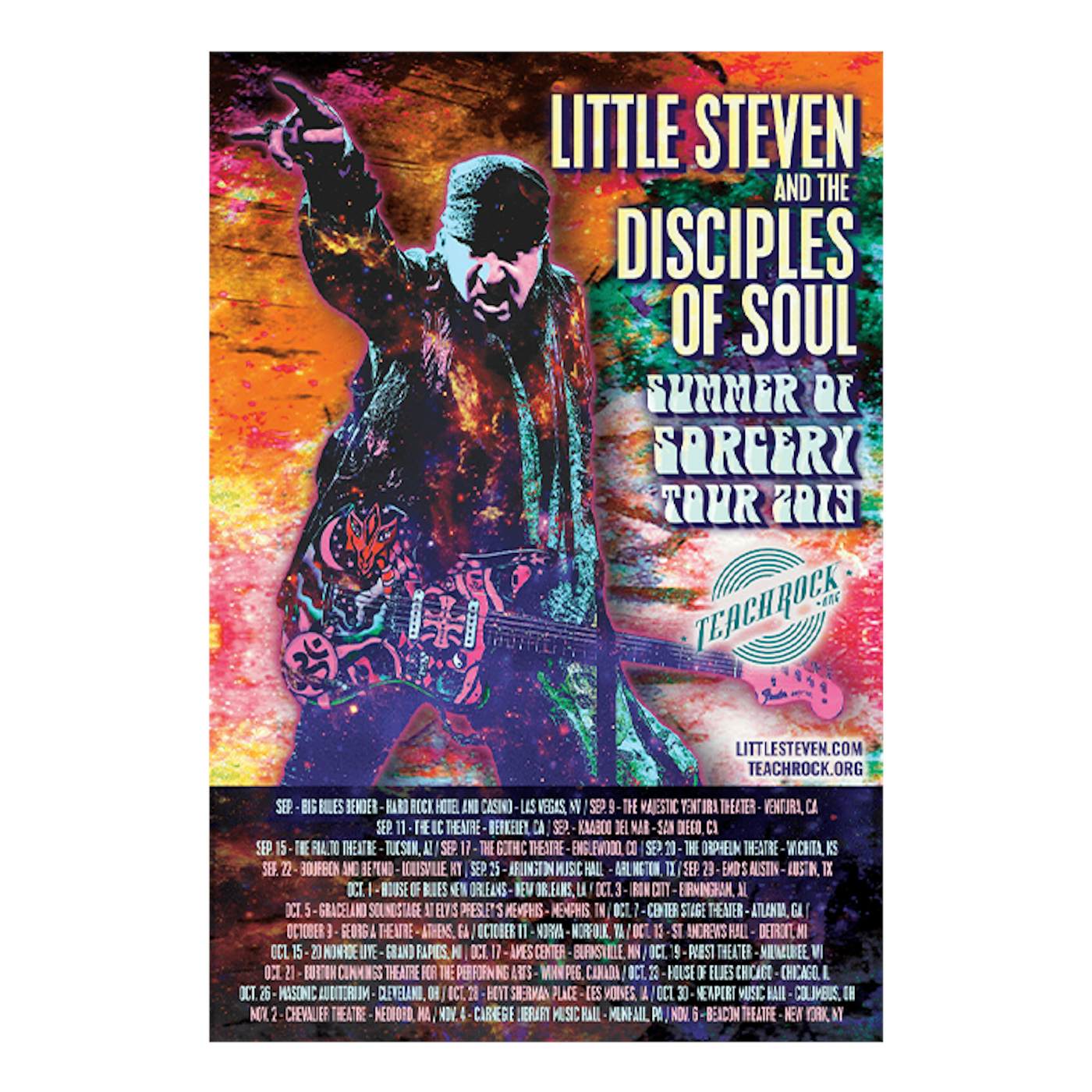 Little Steven Poster-2019 Fall Tour 12.5" x 18.5"