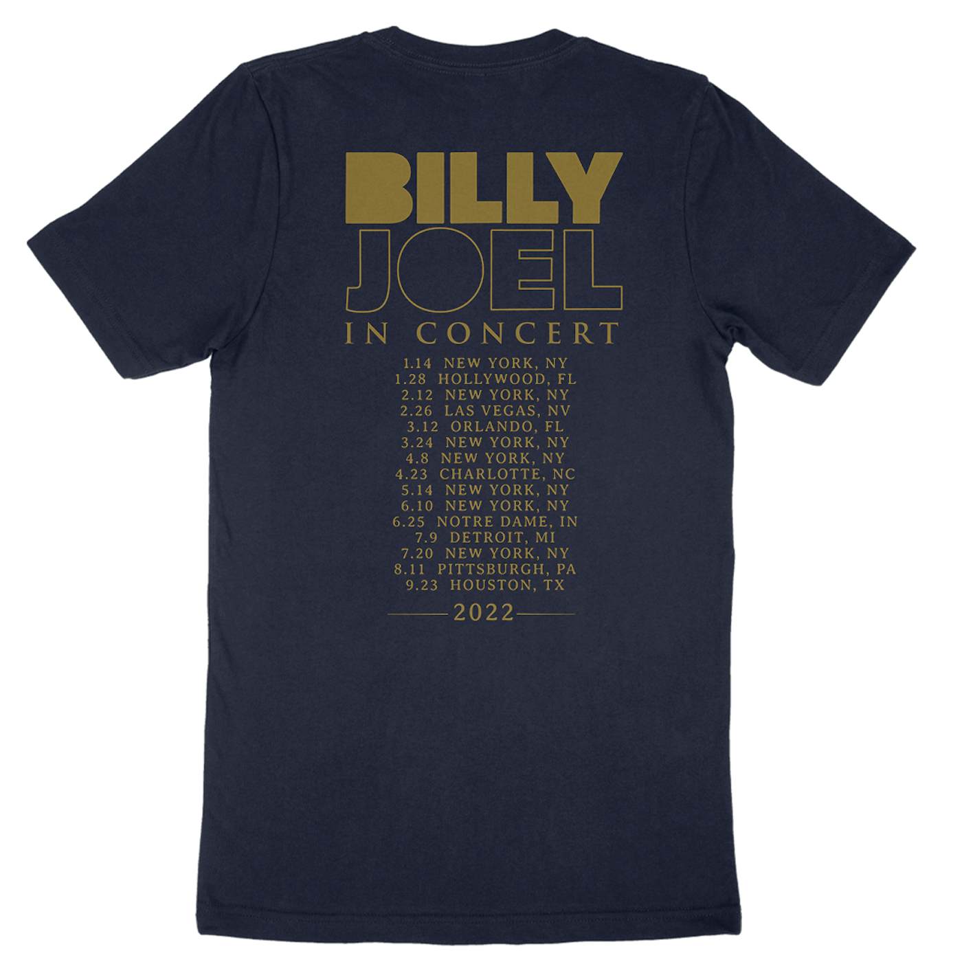 Billy Joel White/Navy/Red Baseball Jersey-2023 Stadium Tour