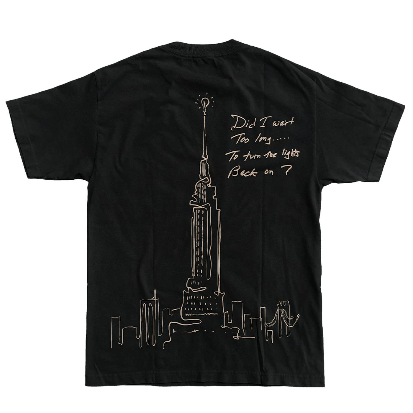 Billy Joel "Turn The Lights Back On Empire" Black T-Shirt- Online Exclusive