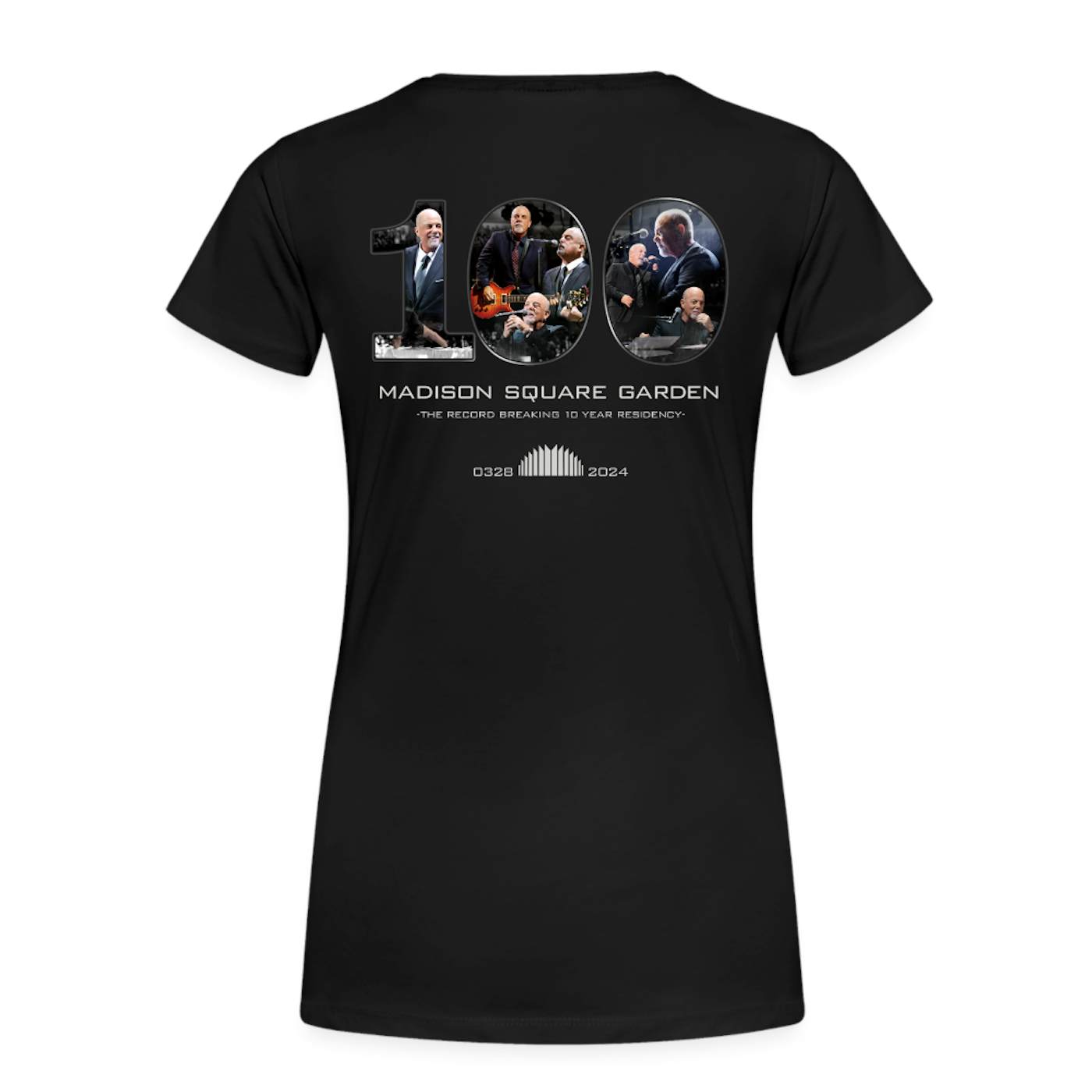 Billy Joel "3-28-24 MSG New York 100th Event" Black Womens T-Shirt - Online Exclusive