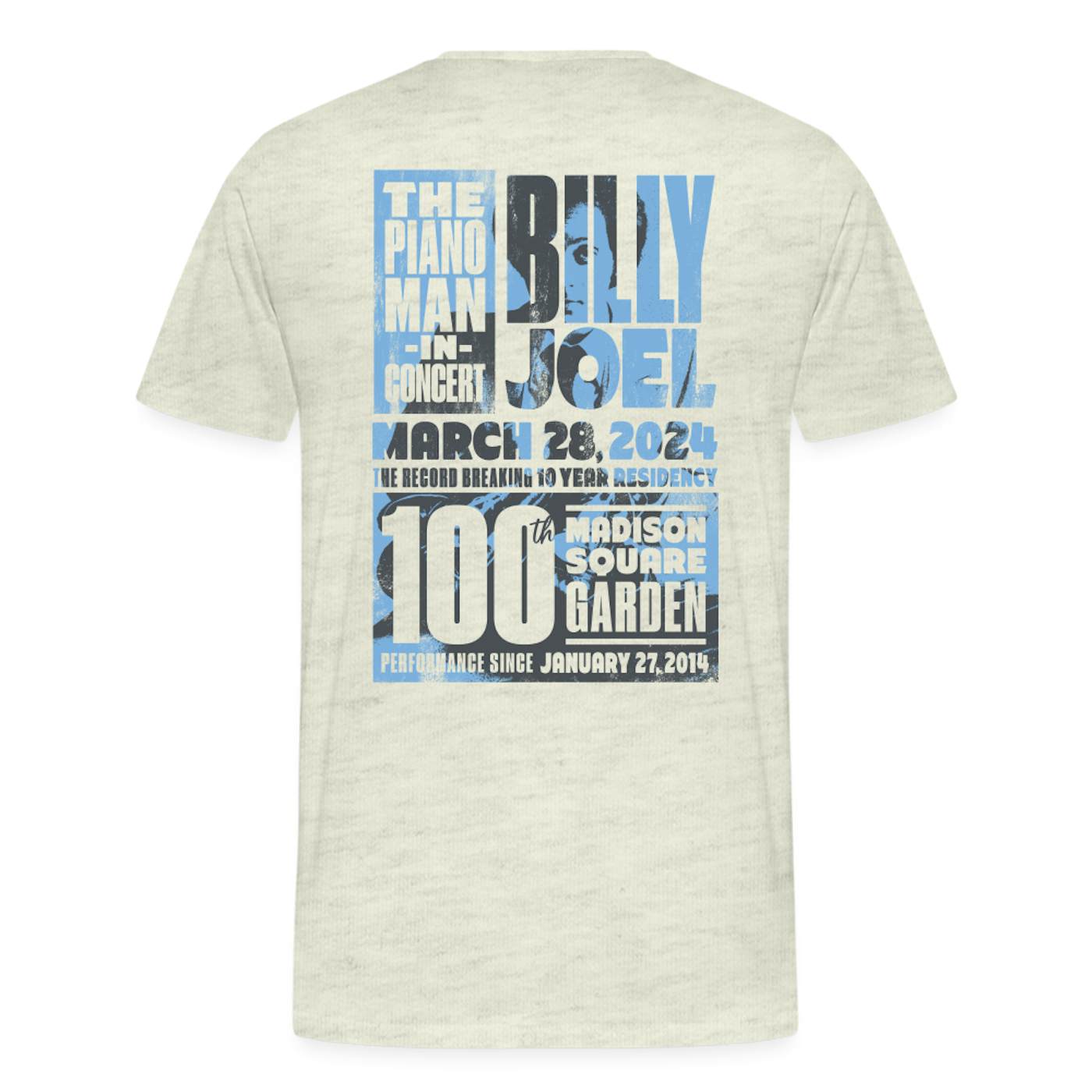 Billy Joel "3-28-24 MSG New York 100th Event Poster" T-Shirt - Online Exclusive