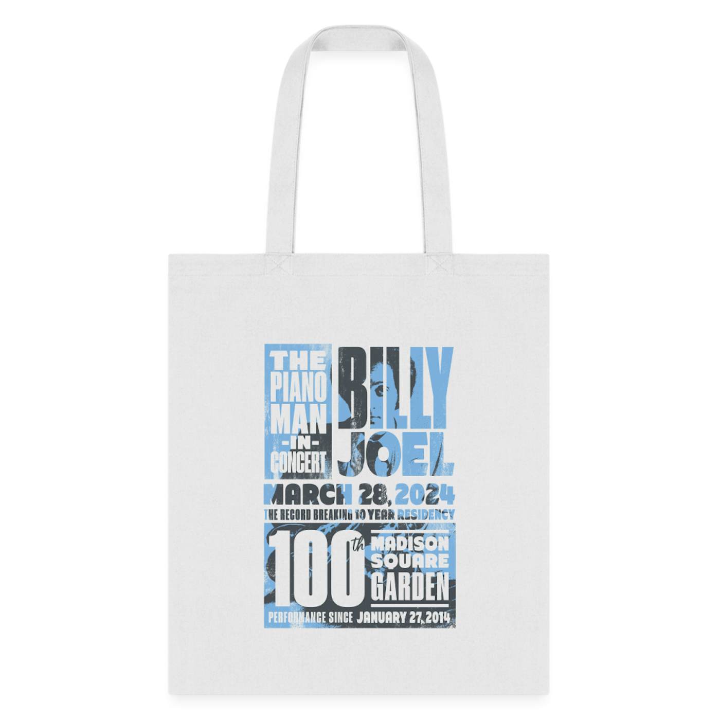 Billy Joel "3-28-24 MSG 100th Event" White Canvas Tote Bag - Online Exclusive