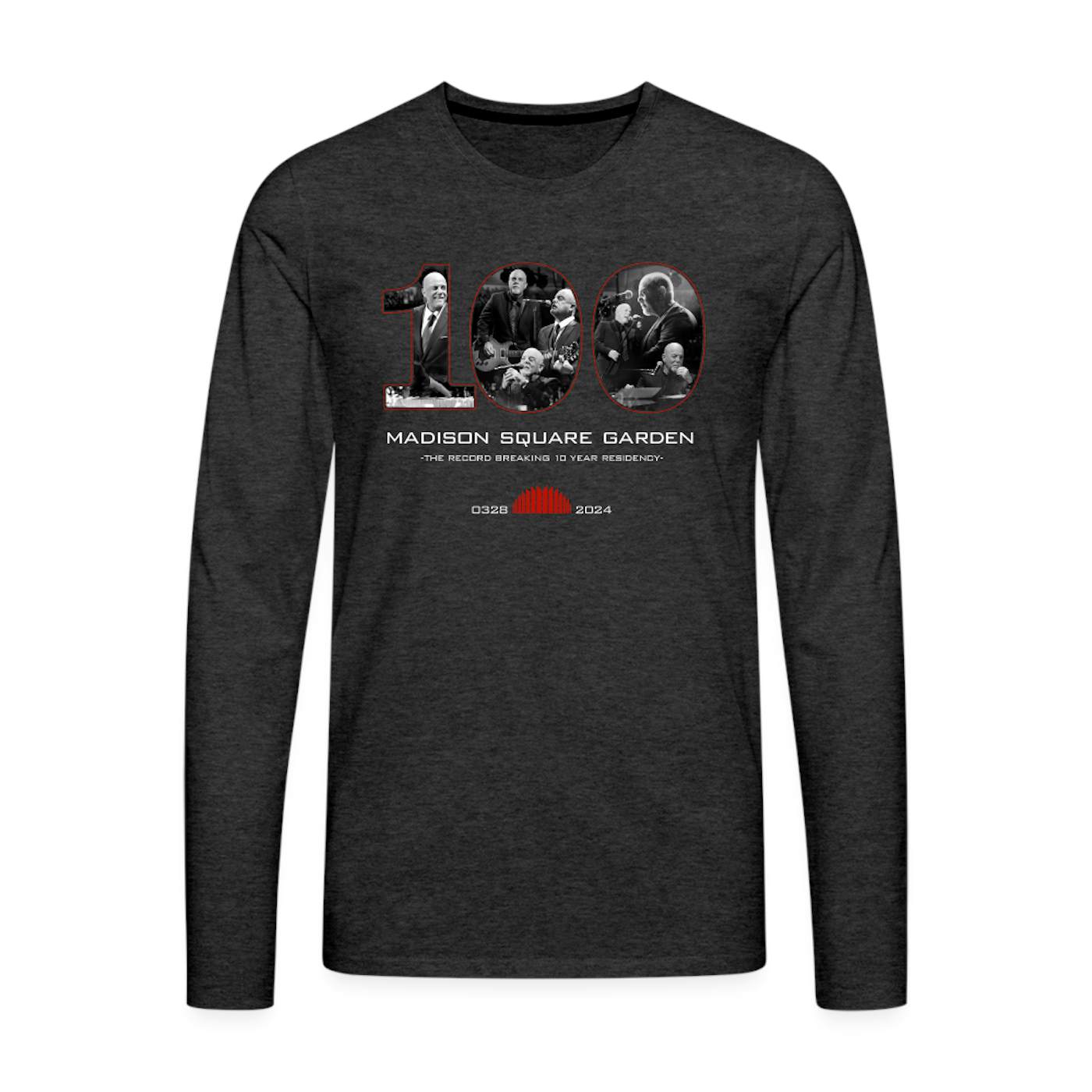 Billy Joel "3-28-24 MSG 100th Event" Grey Long Sleeve T-Shirt - Online Exclusive