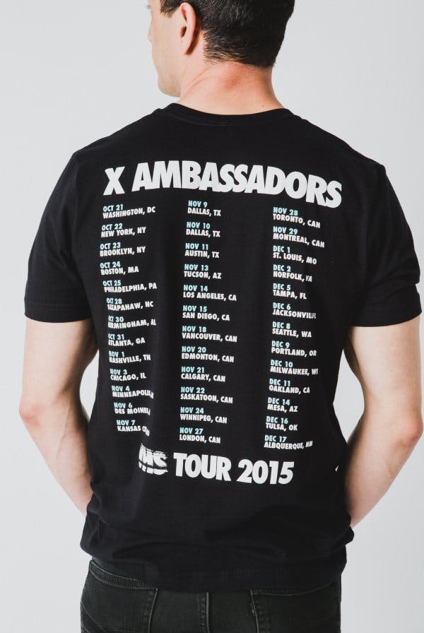 X　(Black)　Tour　Ambassadors　VHS　Tee