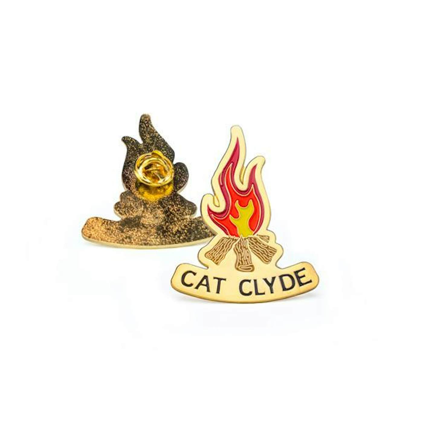 Cat Clyde Campfire Pin