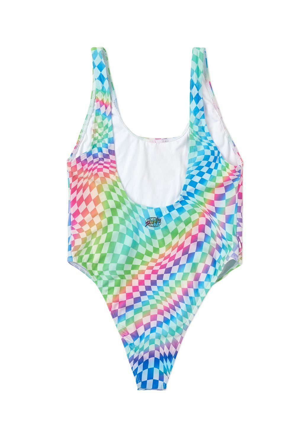 Jauz Checkered Slunks One Piece Body Suit (Rainbow)