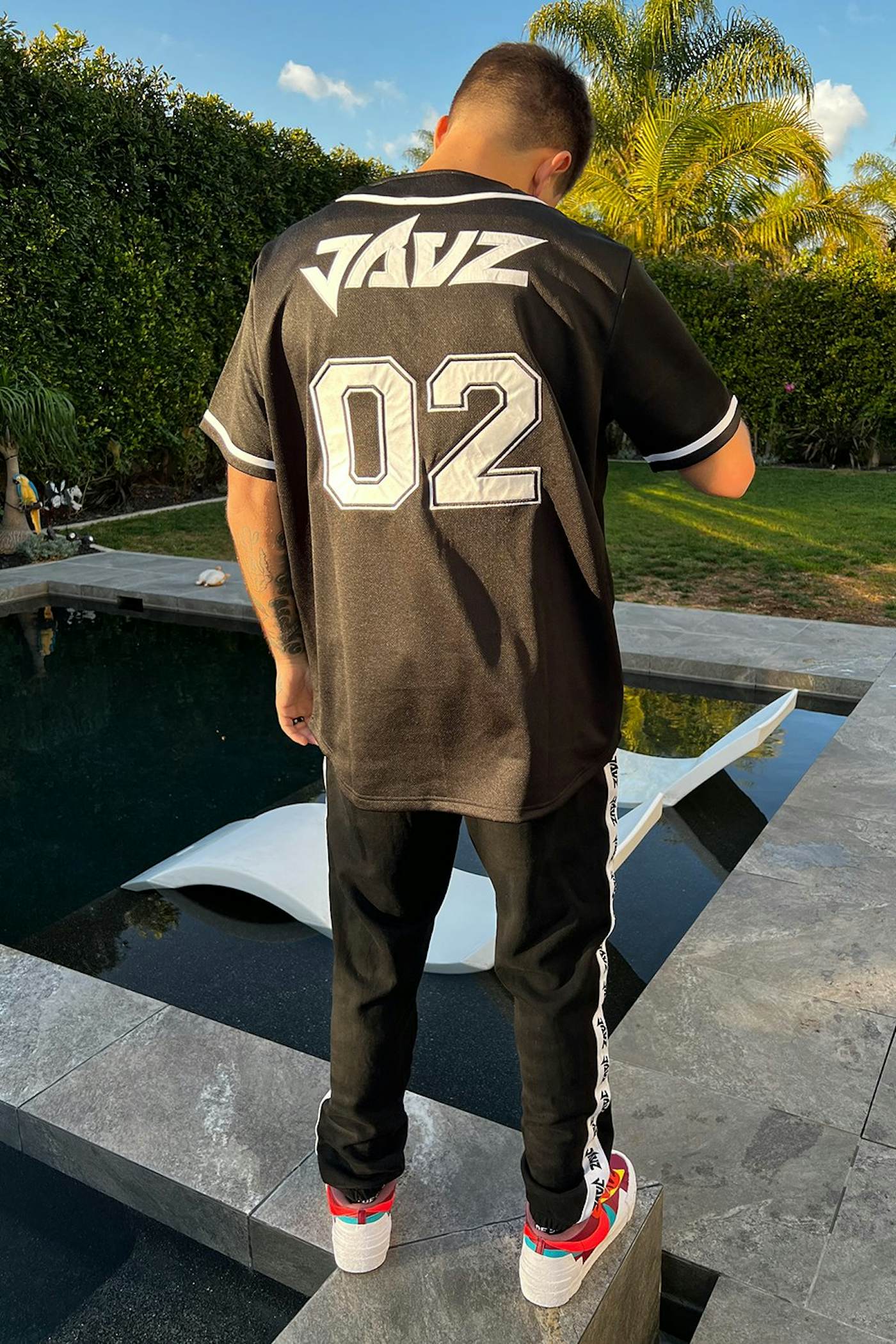 Jauz Pinstripe Baseball Jersey