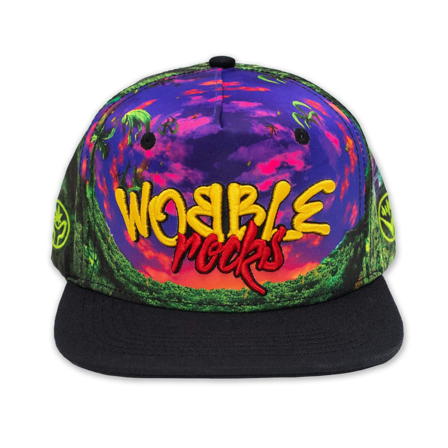 Ganja White Night Wobble Rocks Snapback Hat