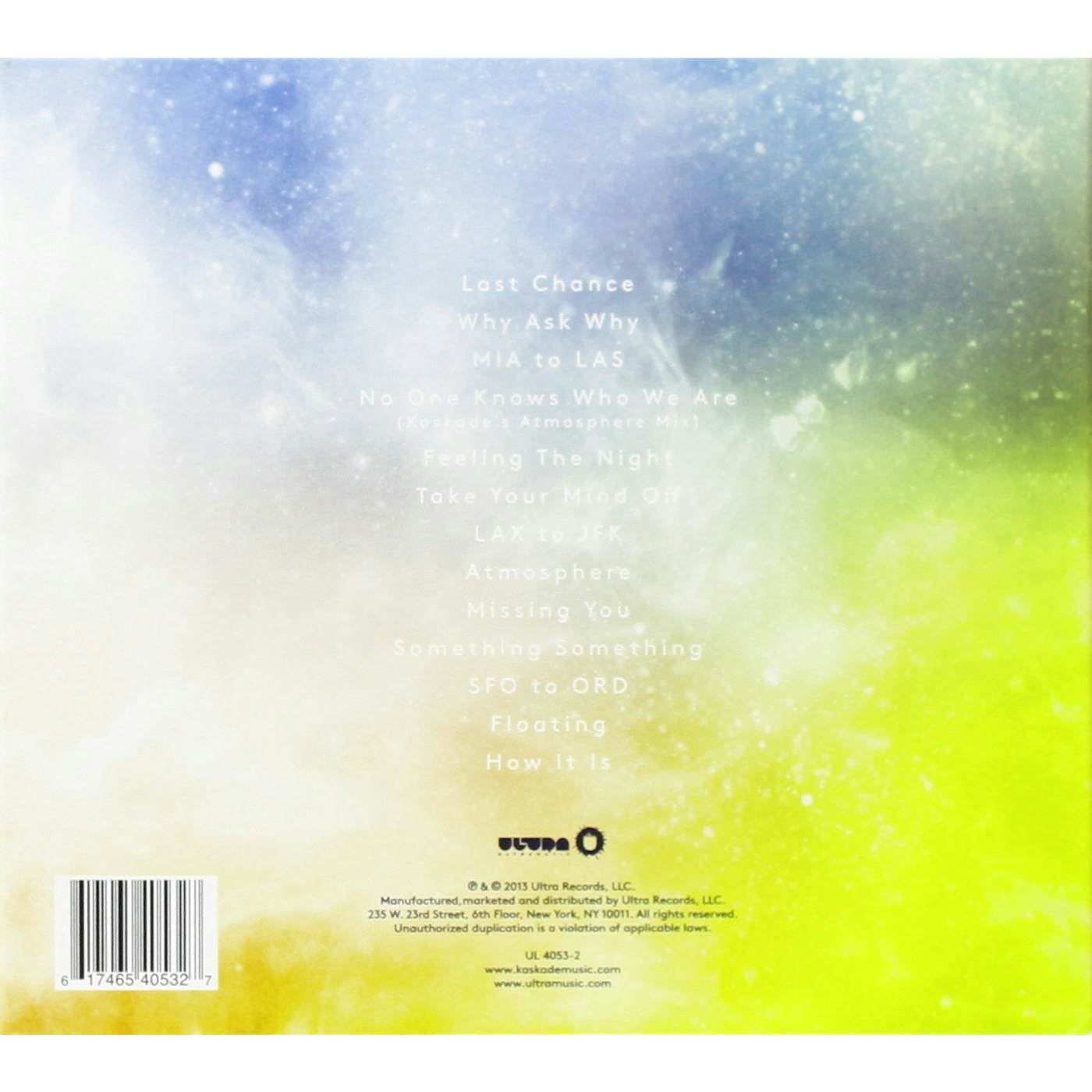 Kaskade Atmosphere Album (CD)