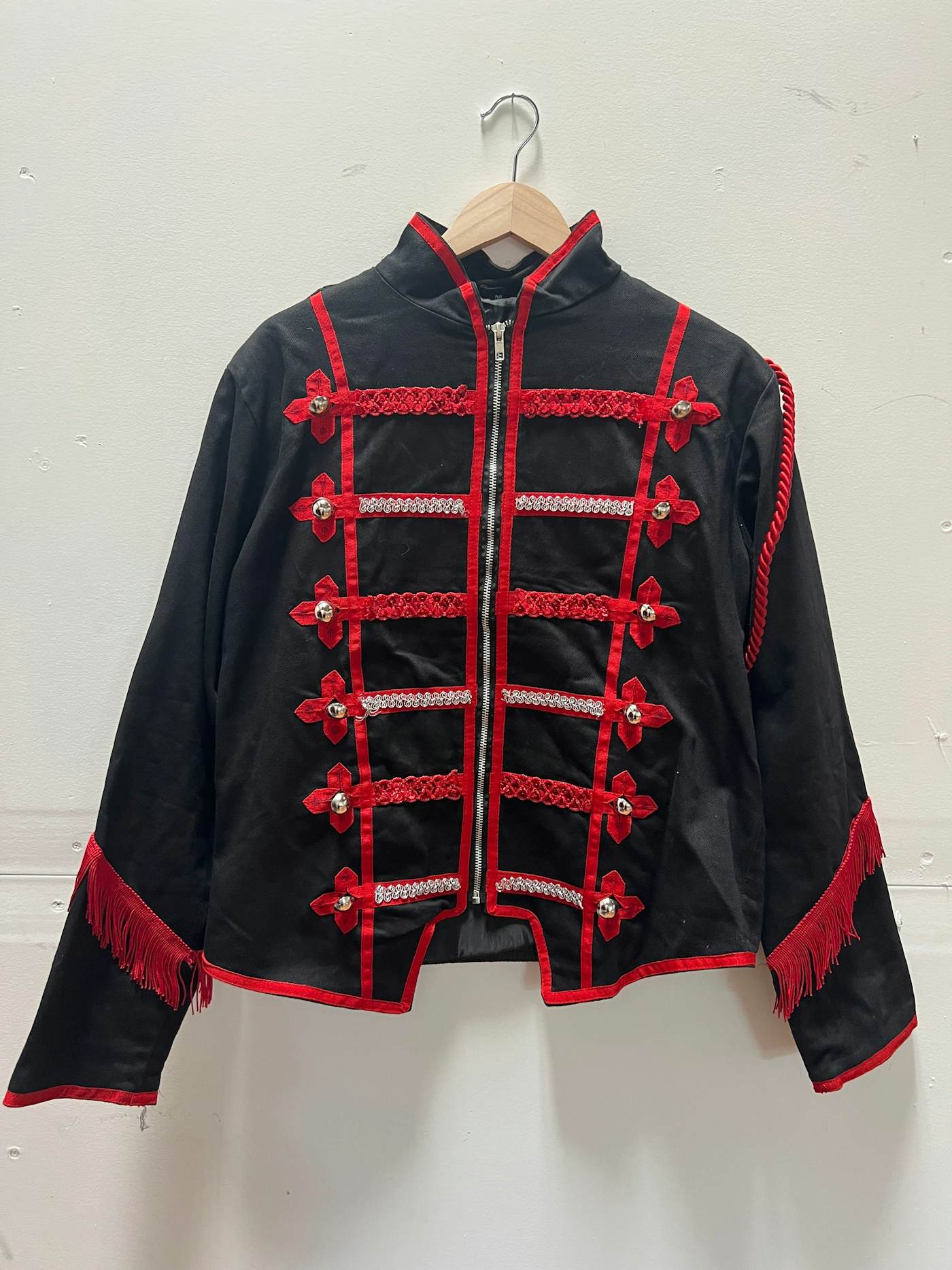 Vintage Red White and Blue Marching Band Outfit Suit Jacket and