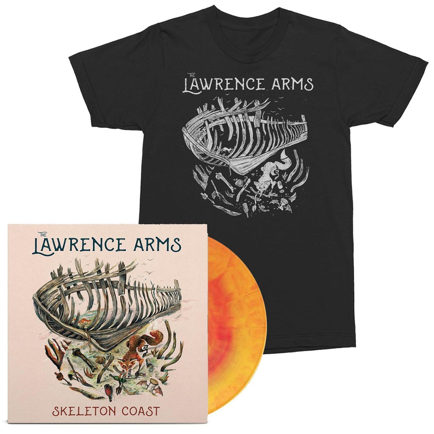 The Lawrence Arms Skeleton Coast LP (Opaque Sunburst) + Tee