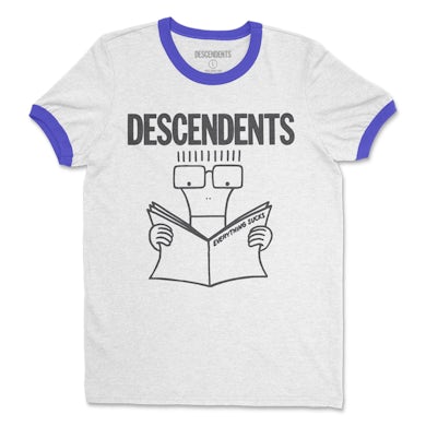 Descendents Everything Sucks Ringer T-Shirt (White/Blue)