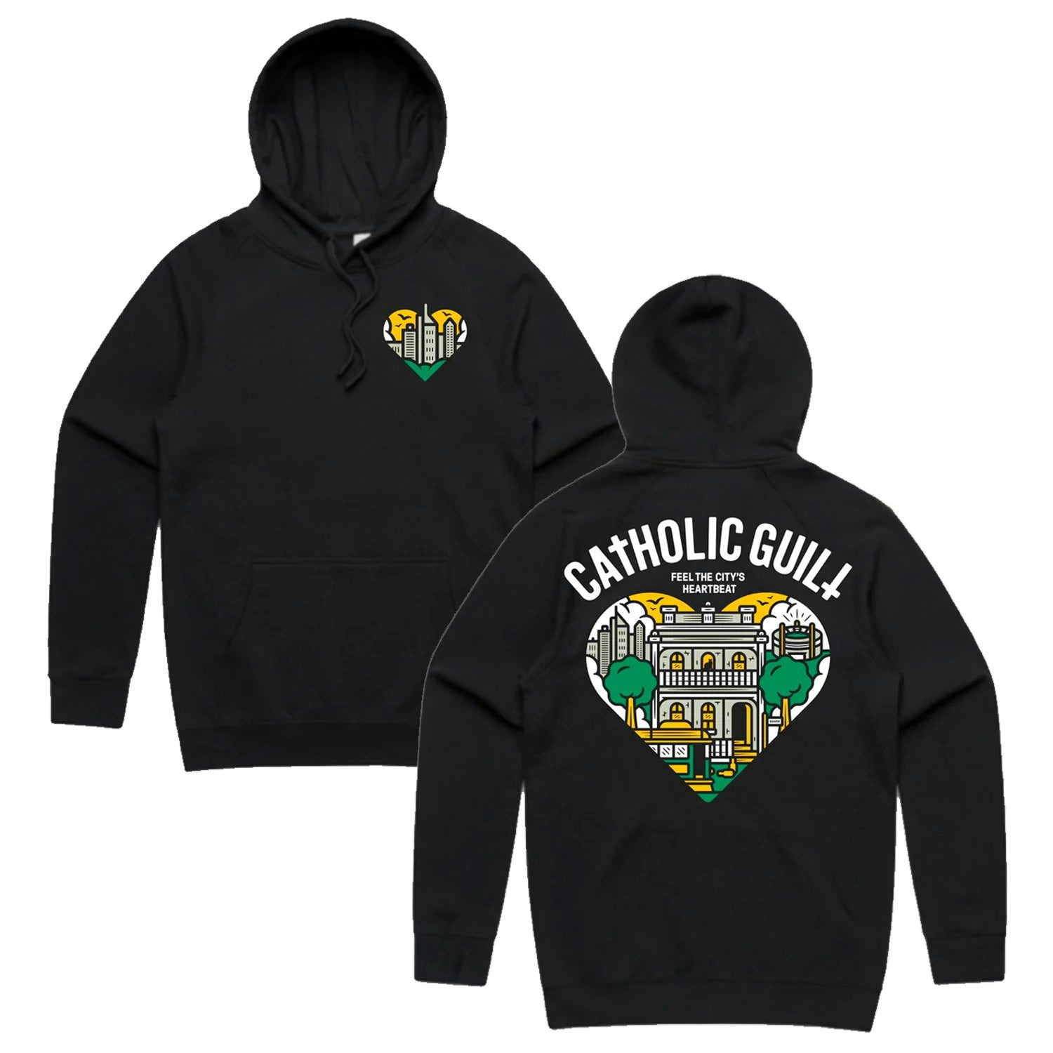 Catholic Guilt City's Heartbeat Hoodie (Black)