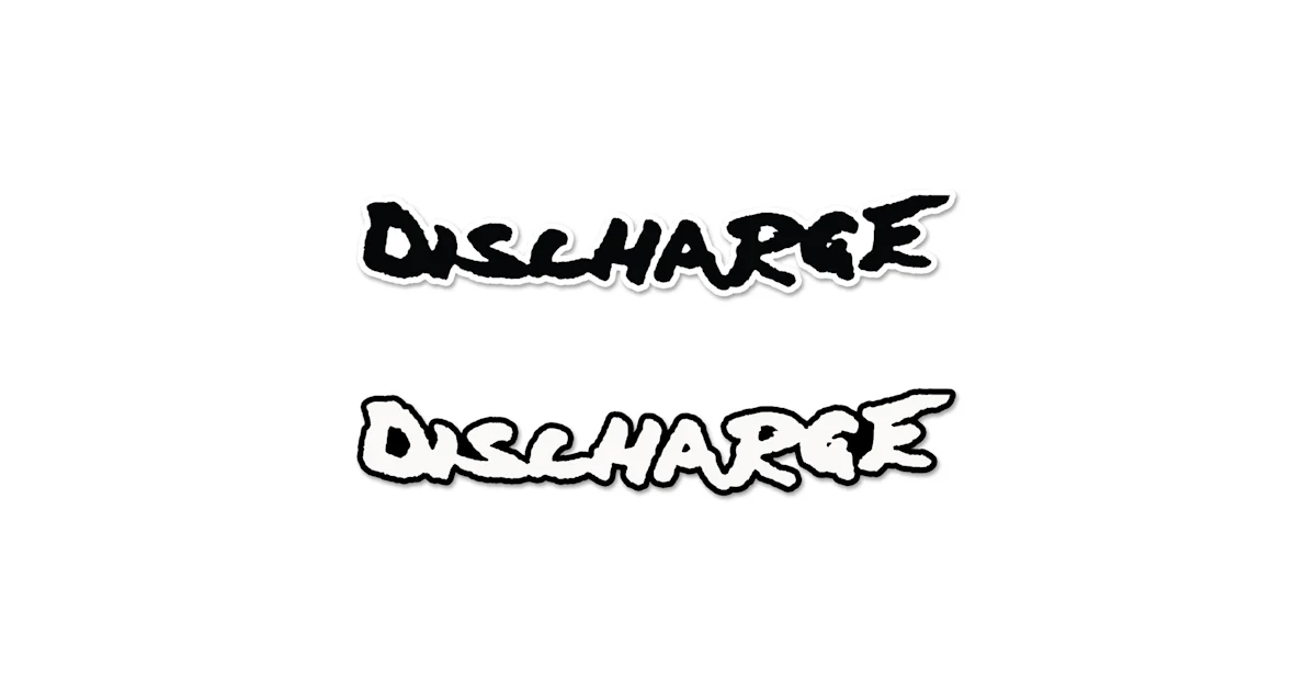 Discharge Logo Die Cut Sticker