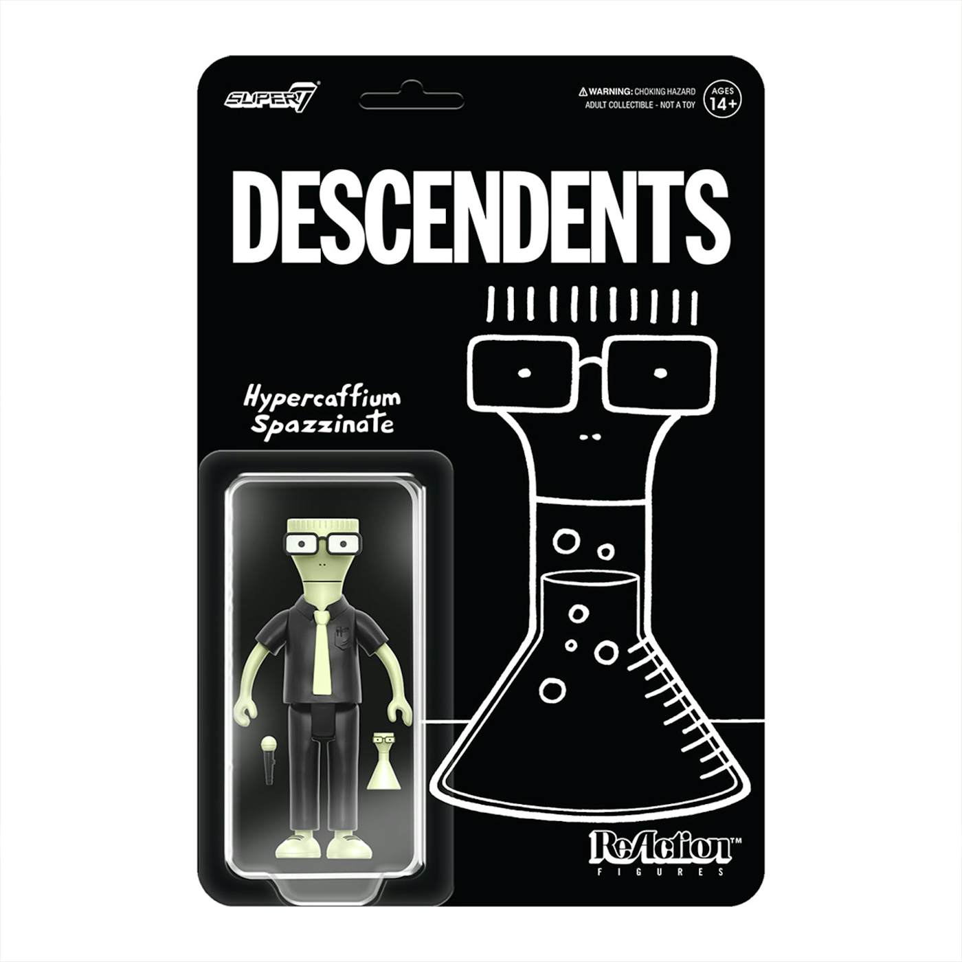 Descendents Milo GITD Hypercaffium Spazzinate ReAction Figure