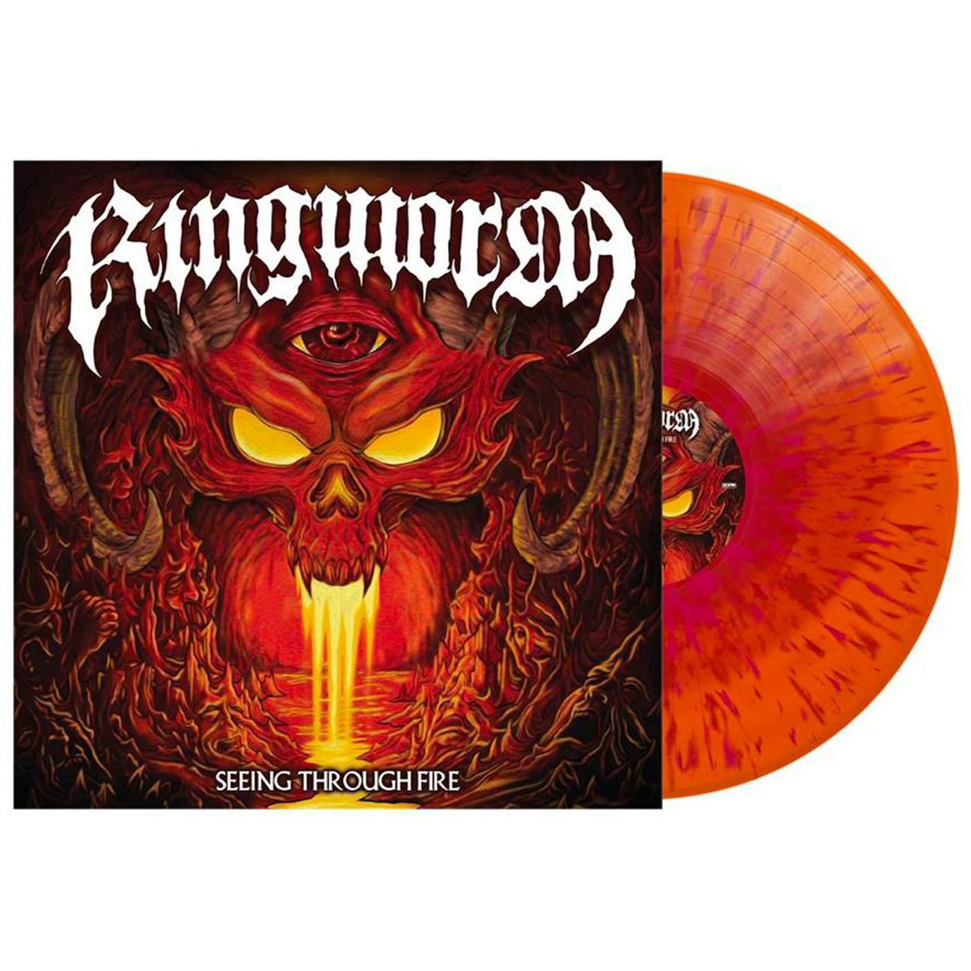 Ringworm Seeing Through Fire LP (Red in Orange w/Red & Magenta Splatter Vinyl)