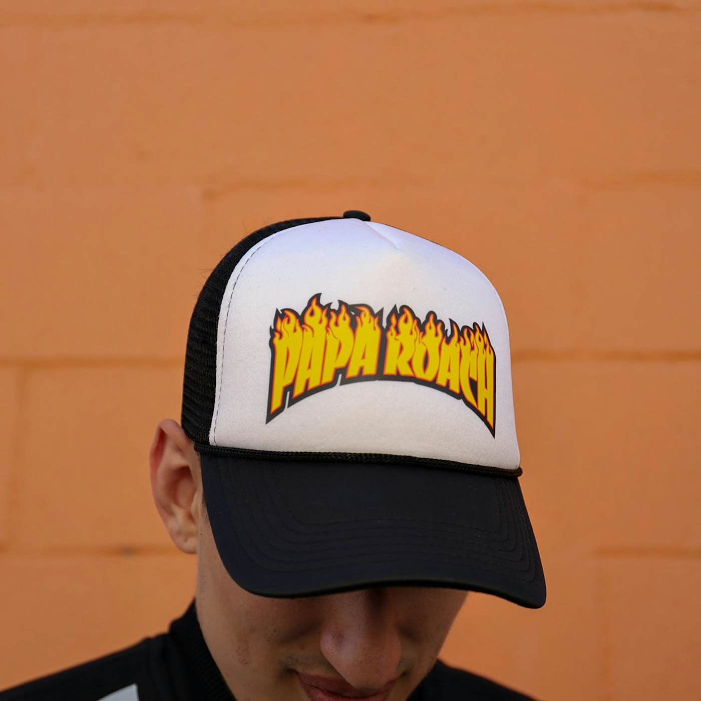Papa Roach Firestarter Trucker Hat (Black/White)