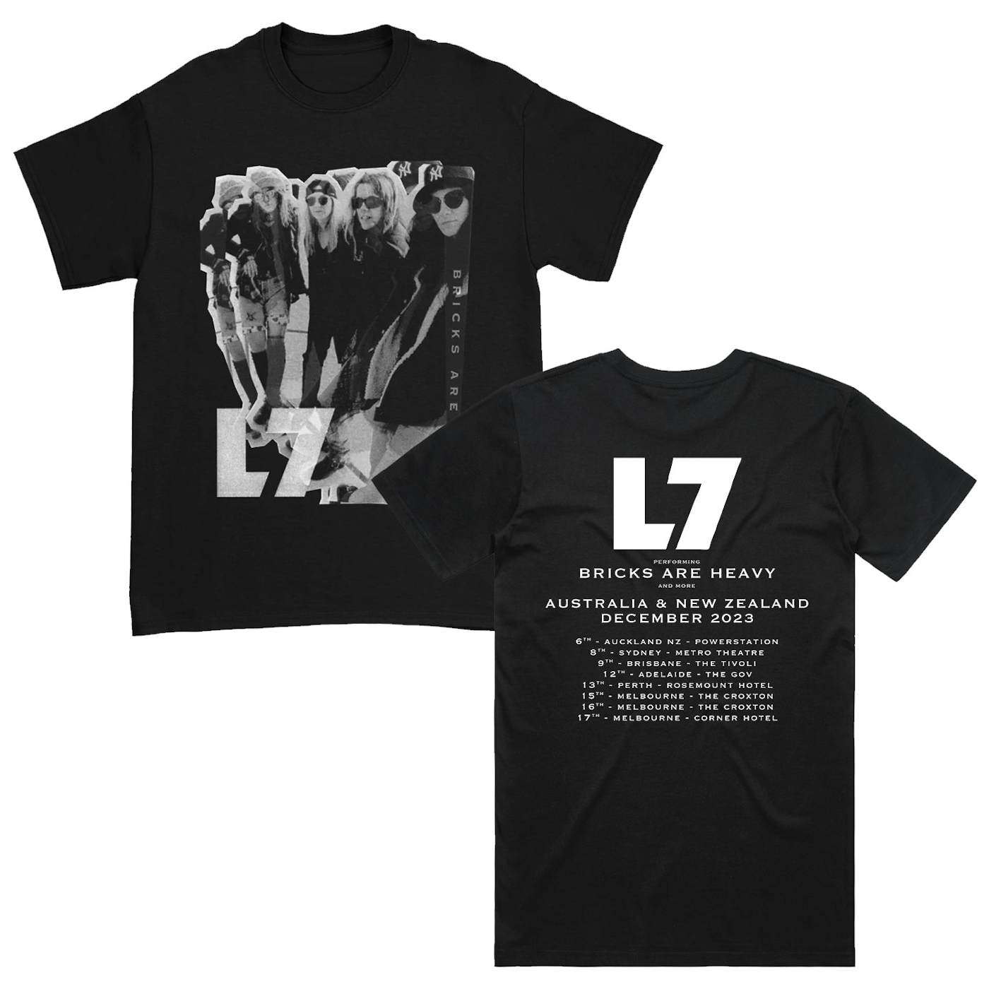 L7 B&W 3D / 2023 Tour Tee (Black)