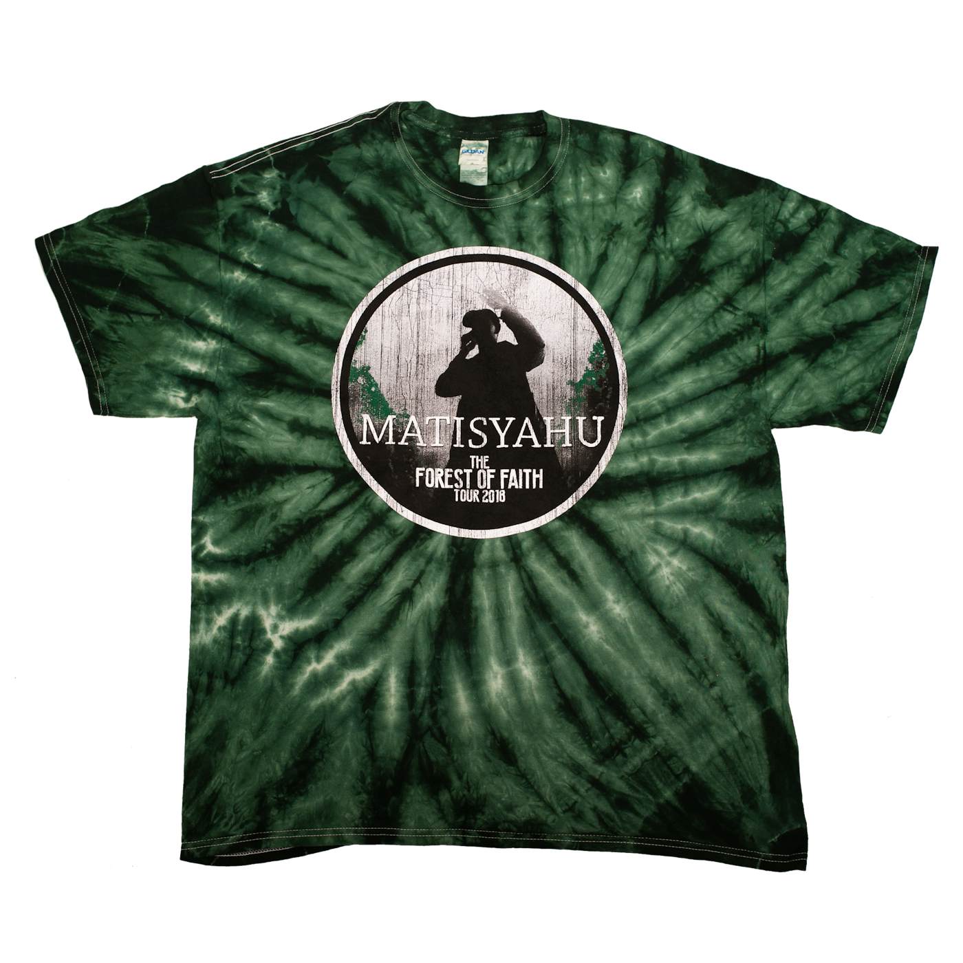 Matisyahu | 2018 Forest Of Faith Tour Tie-Dye T-Shirt - Green