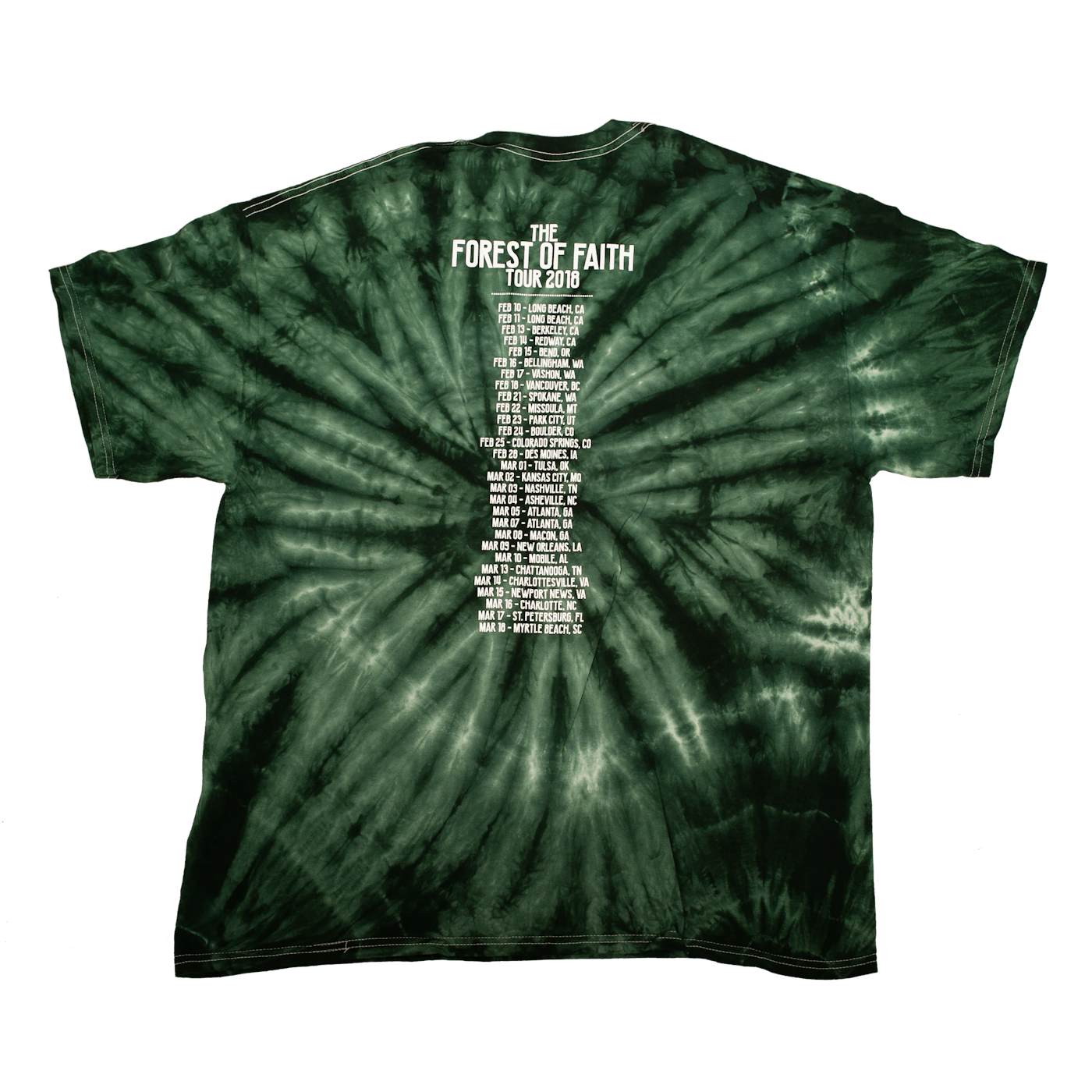 Matisyahu | 2018 Forest Of Faith Tour Tie-Dye T-Shirt - Green