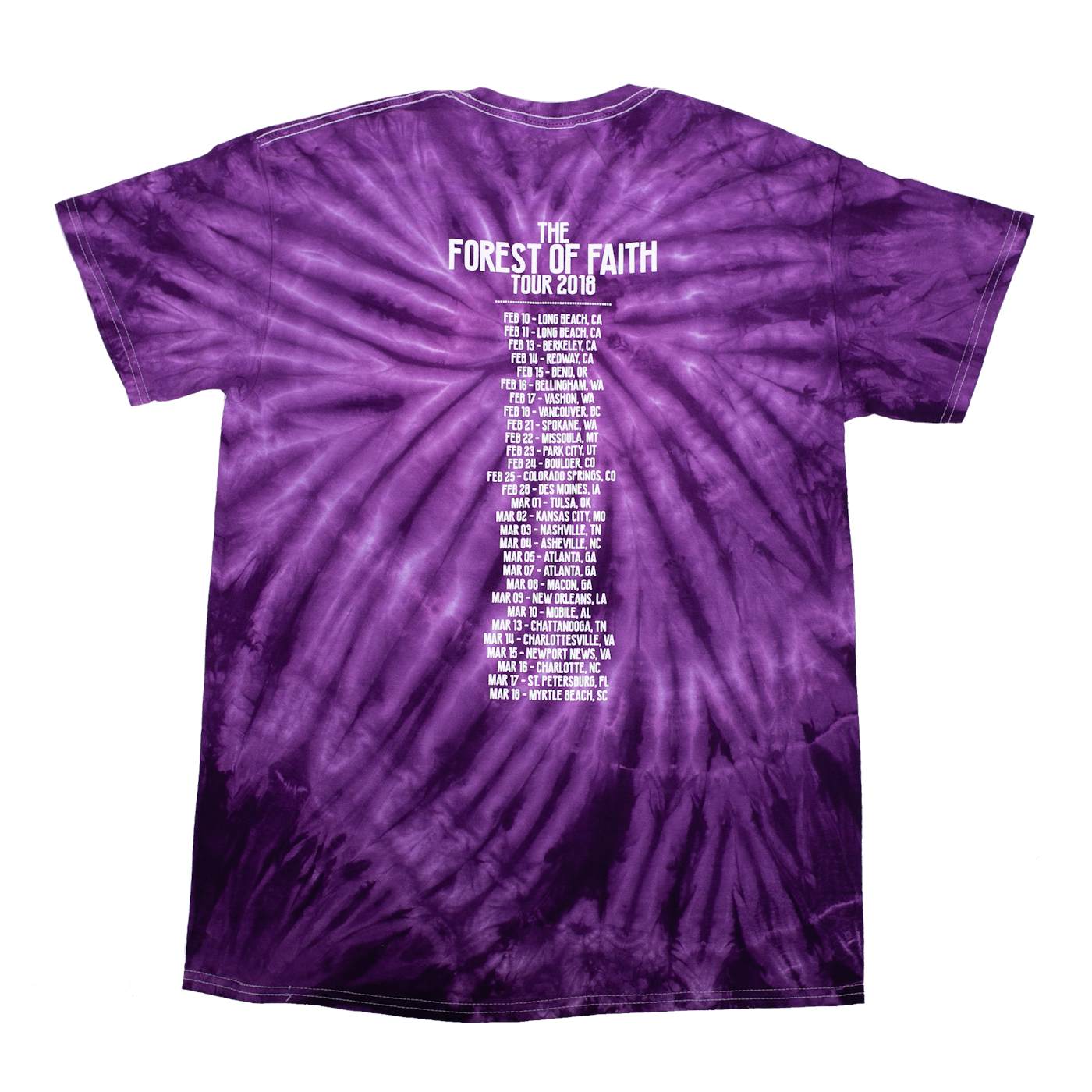 Matisyahu | 2018 Forest Of Faith Tour Tie-Dye T-Shirt - Purple