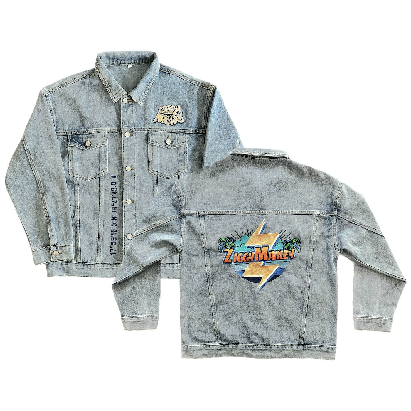 Ziggy Marley Bolt Denim Embroidered Jacket