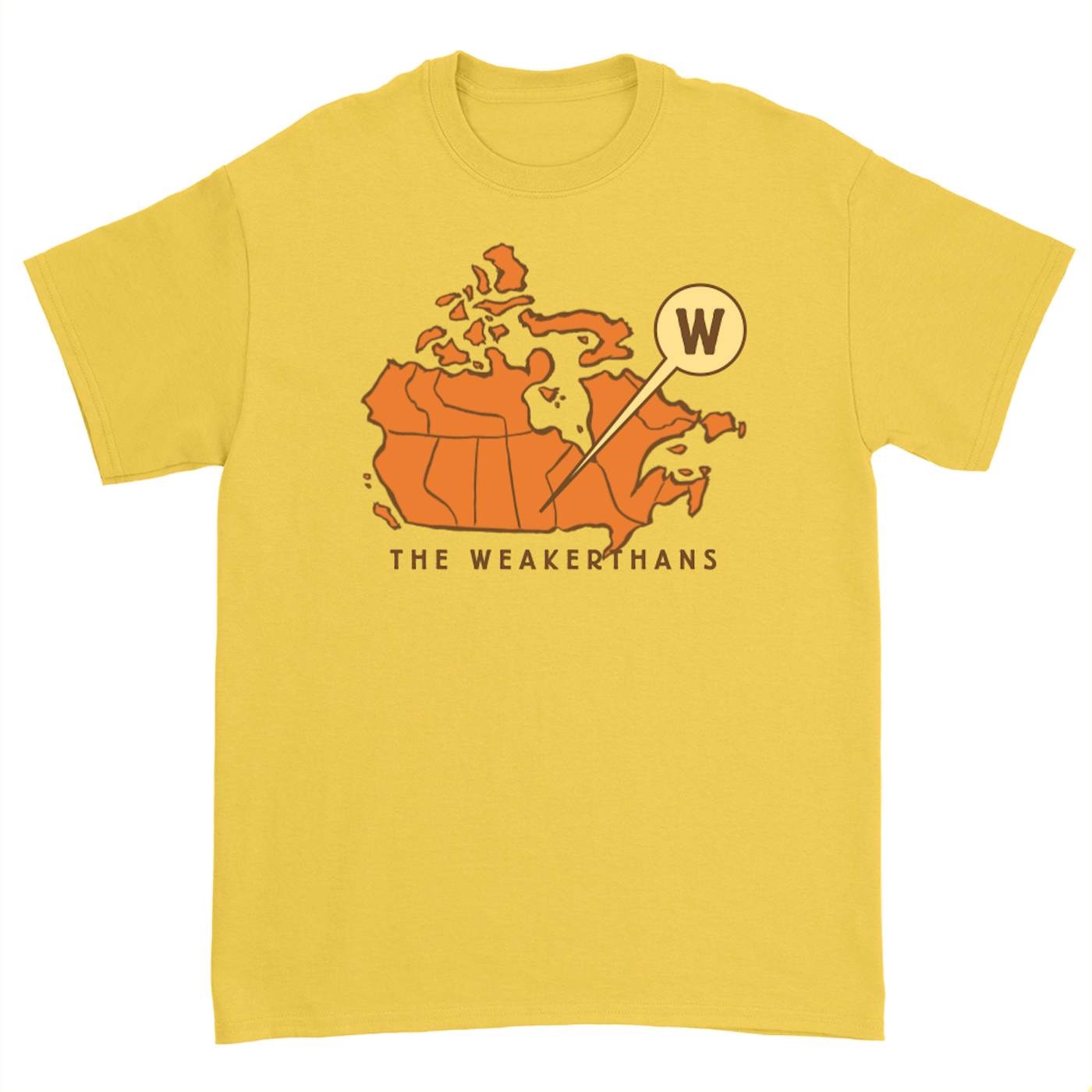 The Weakerthans Canadian Map Tee (Gold)