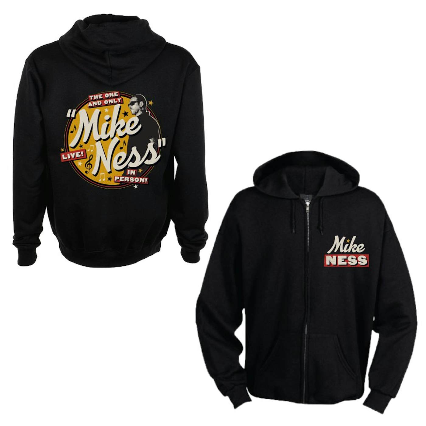 Mike Ness The One & Only Women's Zip-Up Hoodie (Black) Women