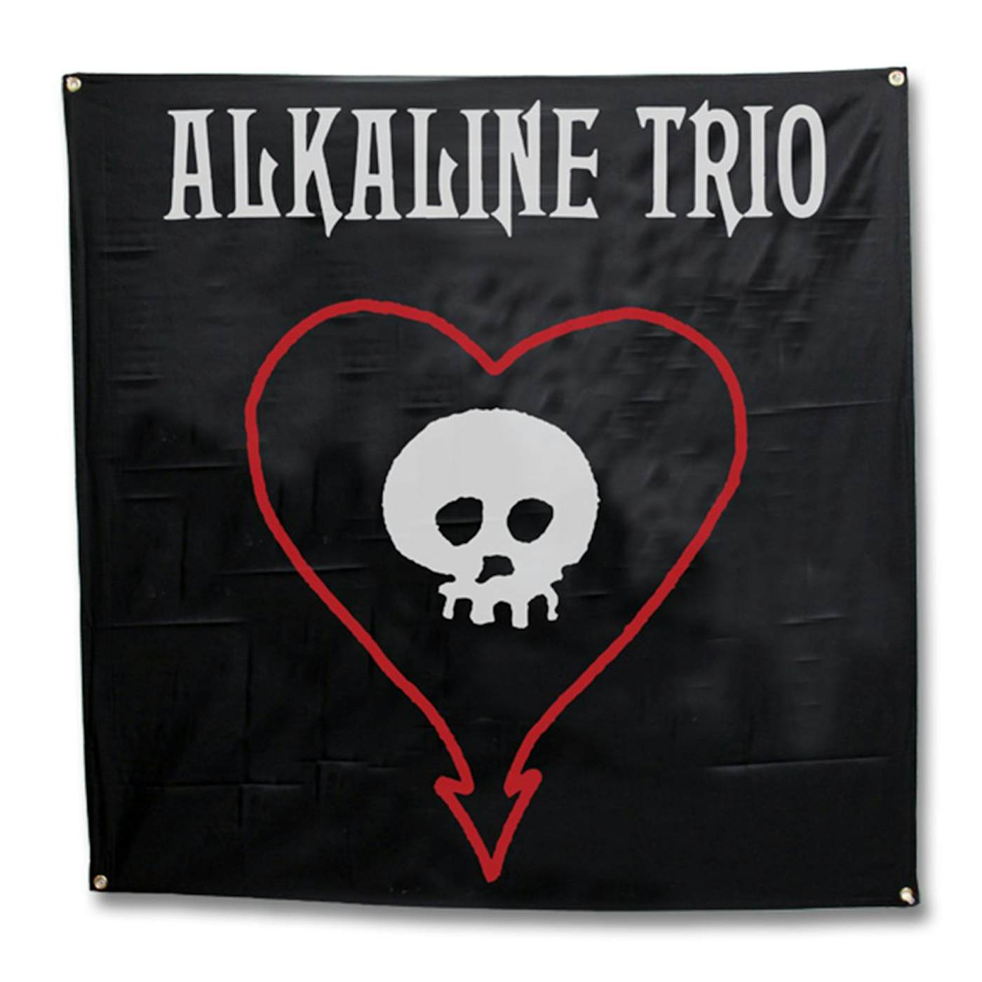 Alkaline Trio Heart Skull Flag