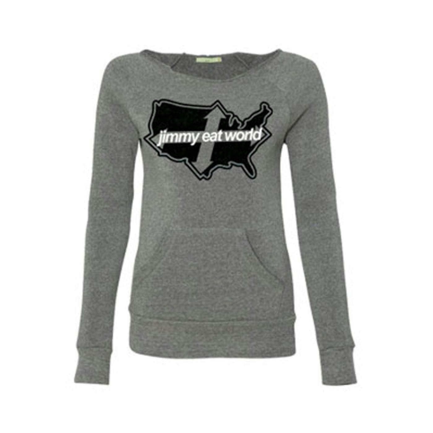 Jimmy Eat World Across America Womens Sweatshirt (Gray)