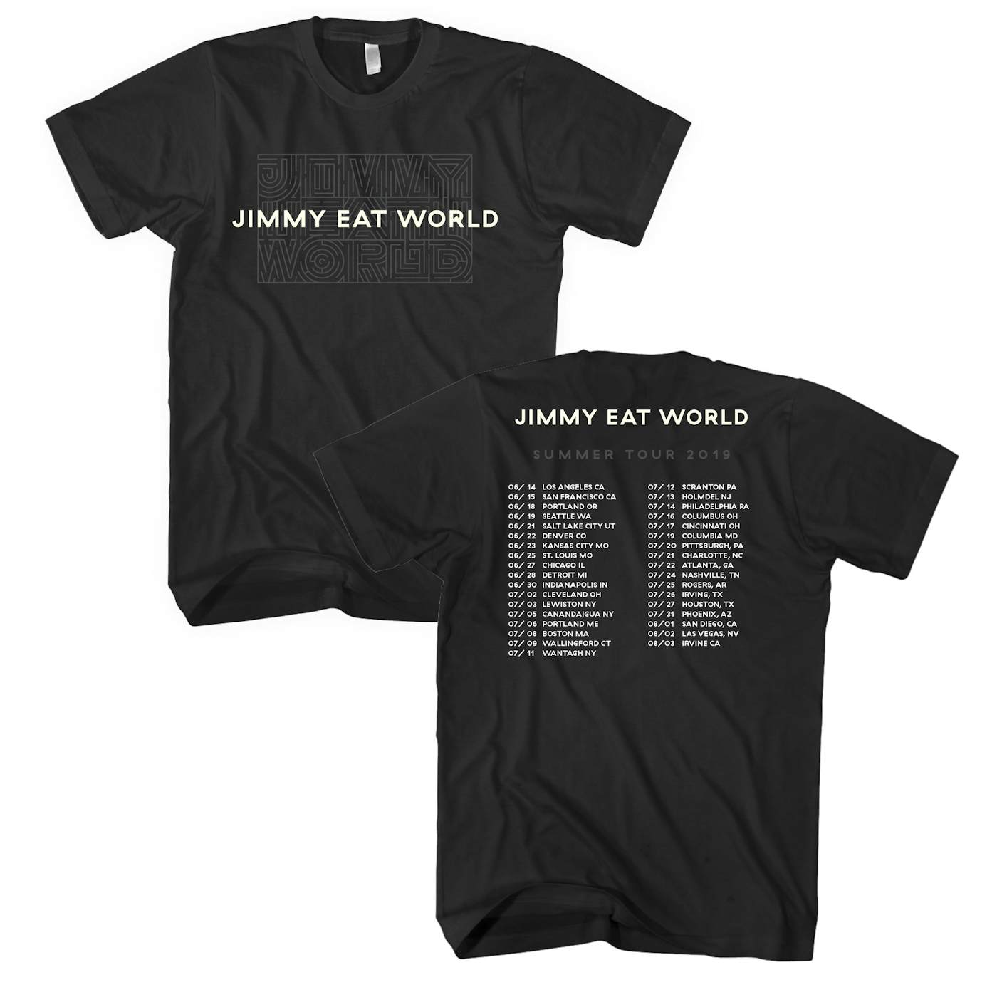 Jimmy Eat World Summer 2019 Tour Tee (Black)
