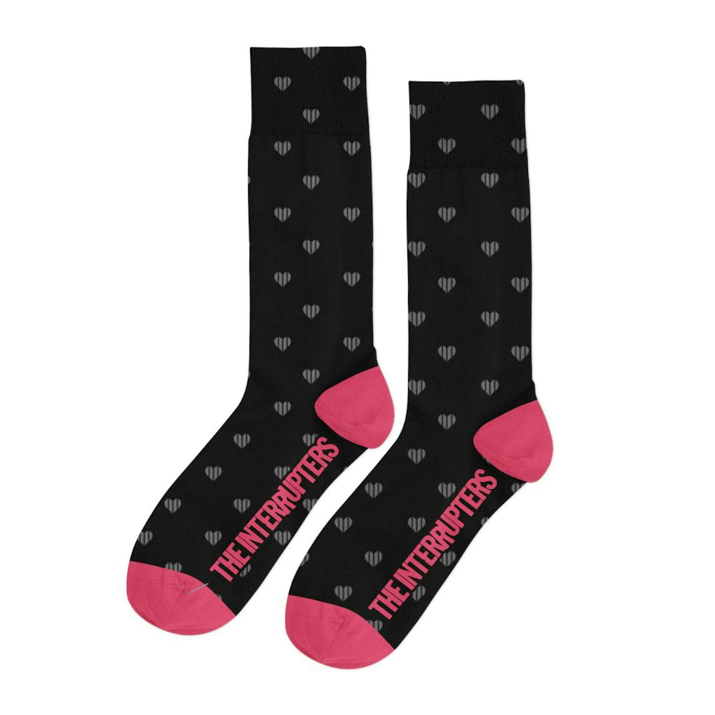 The Interrupters Heart Socks (Black/Pink)