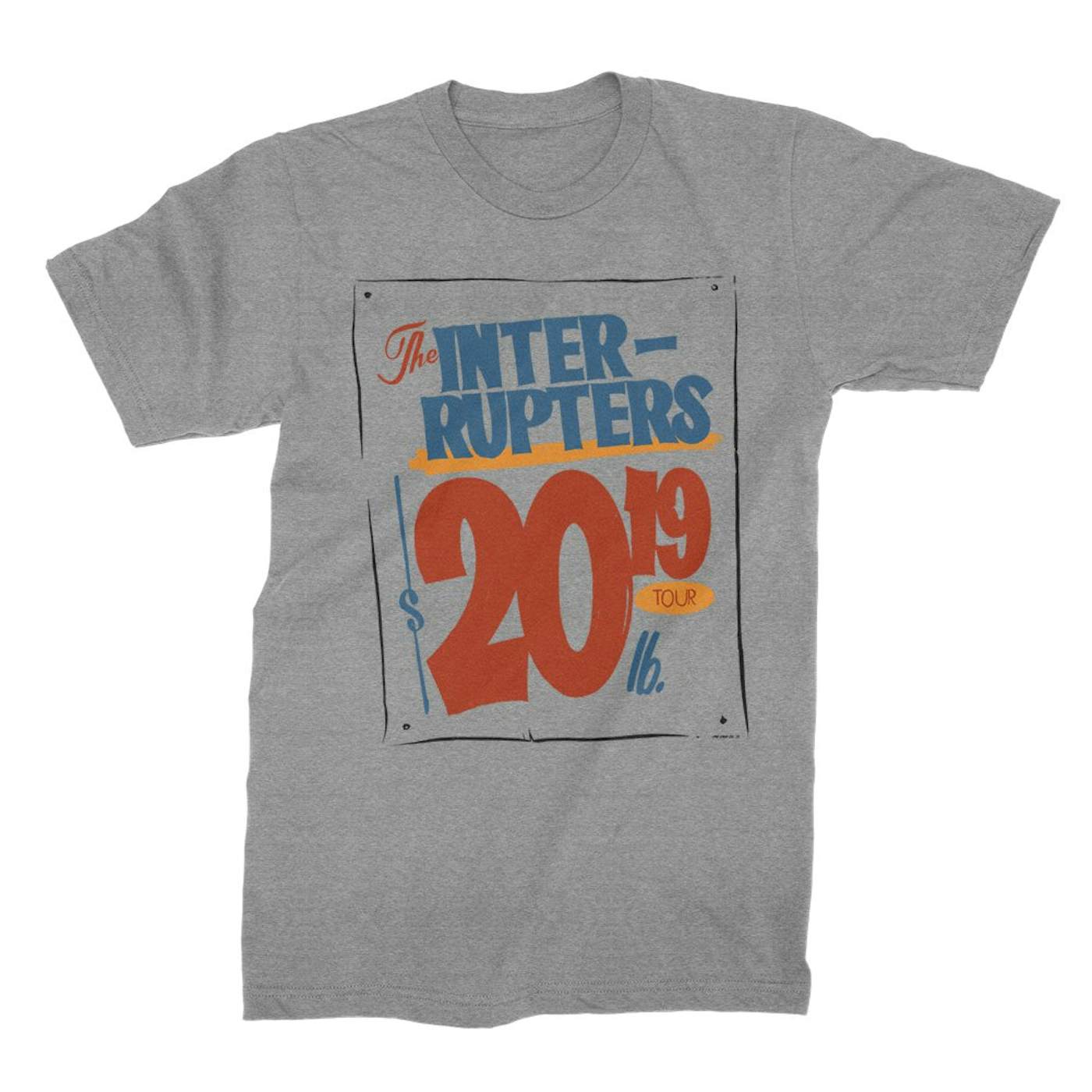 The Interrupters Grocery Sign 2019 Tour T-Shirt (Heather Gray)