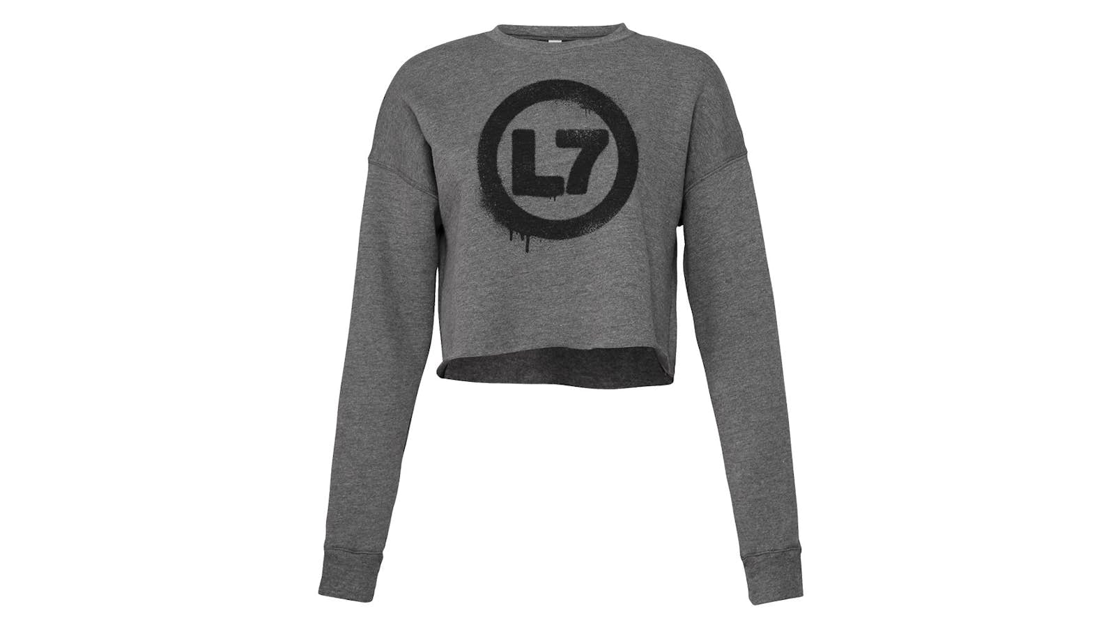 L7 Drip Logo Women's Cropped Crewneck Sweatshirt (Hea