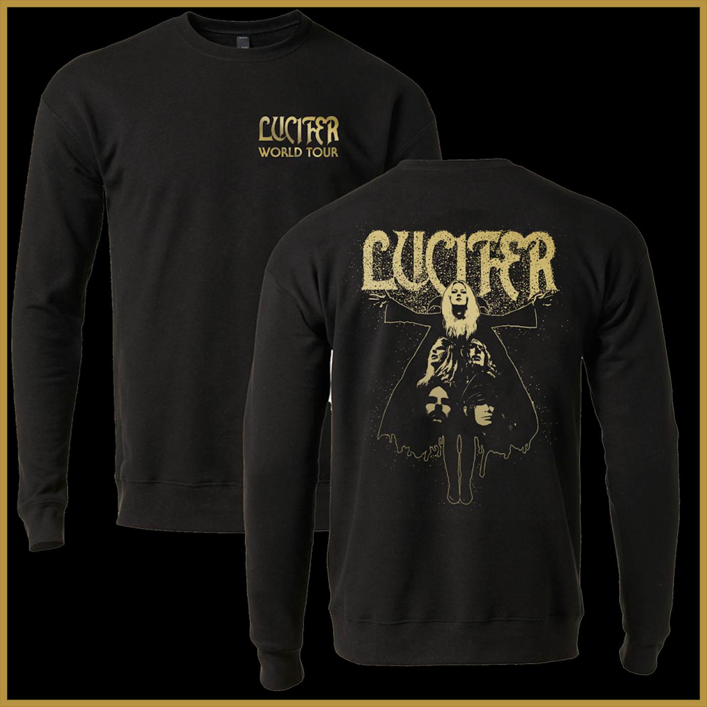 Lucifer World Tour Silhouette Crew Neck Sweatshirt (Black)