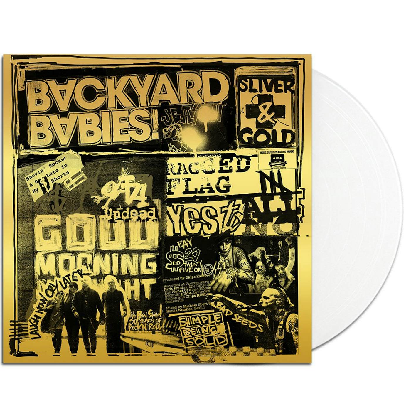 Backyard Babies Sliver & Gold LP (White) (Vinyl)