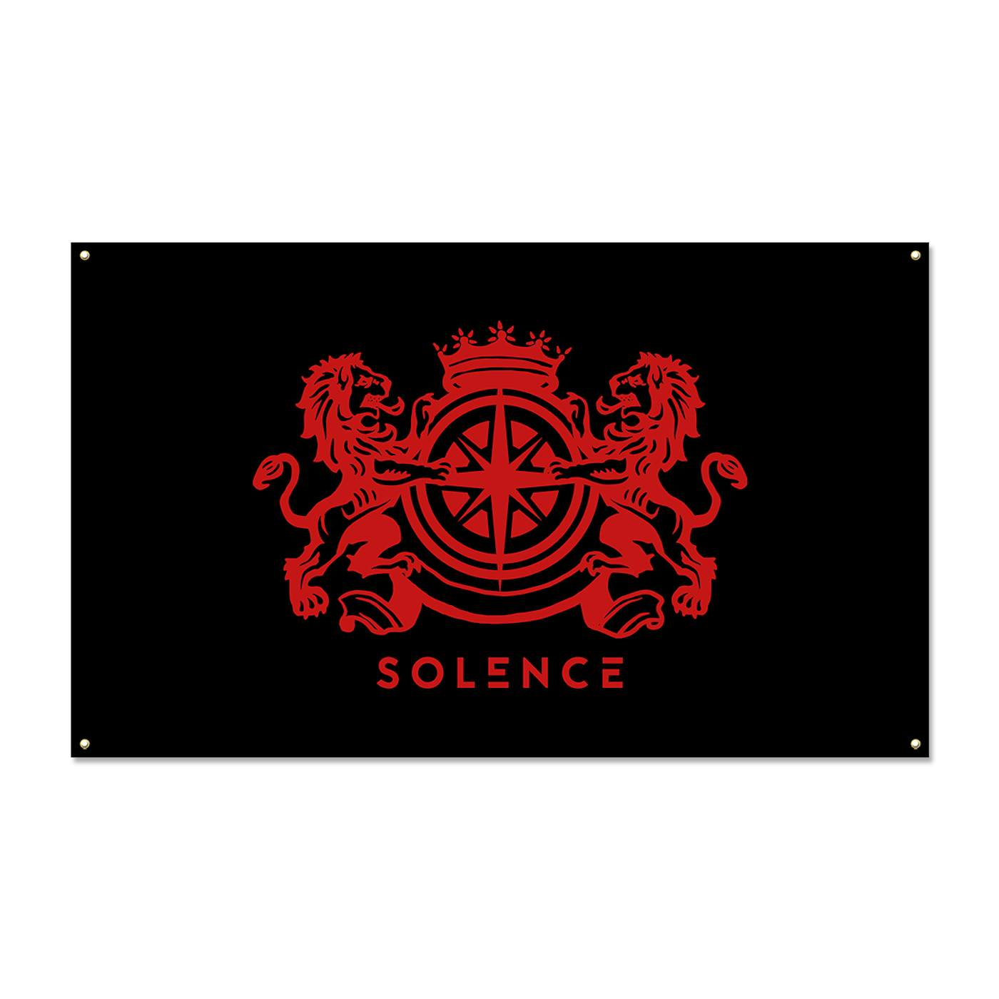 Solence Deafening Emblem Flag (Black)
