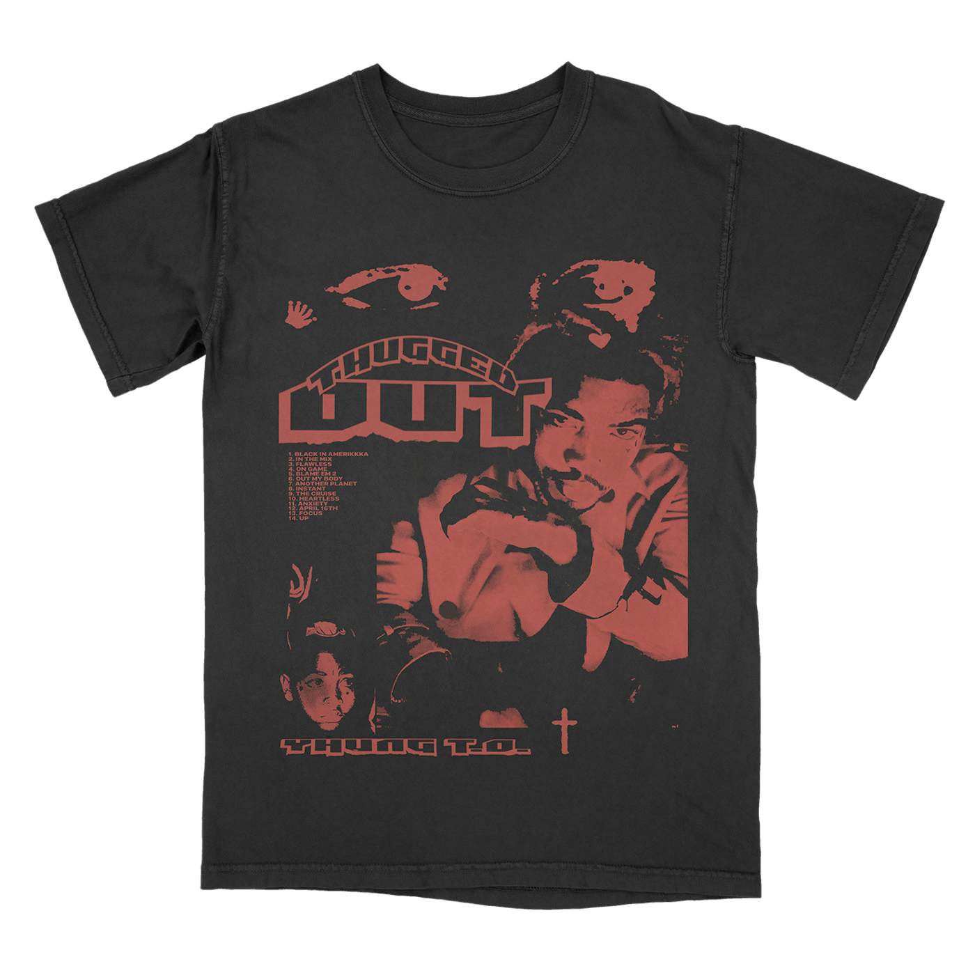 Yhung T.O. - Thugged Out Portrait Red/Black T-Shirt + Download