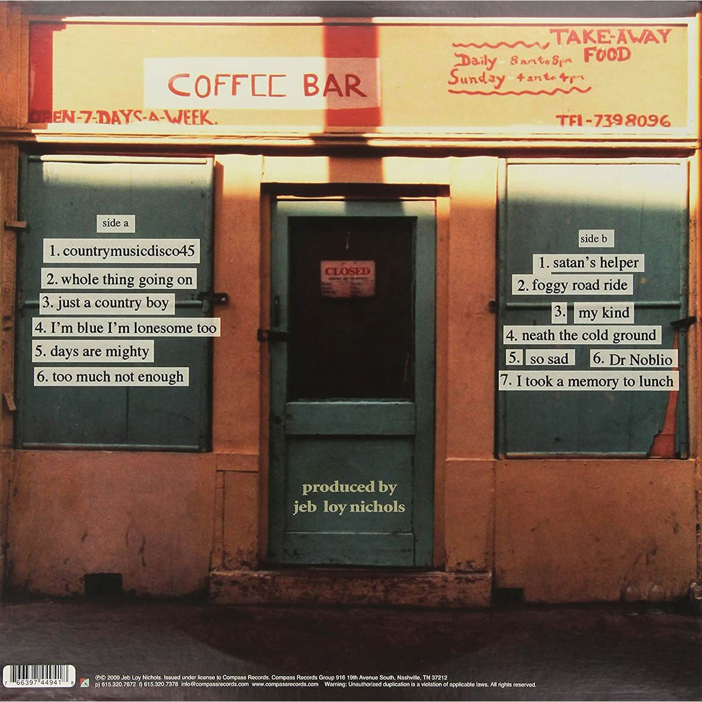 Jeb Loy Nichols / Parish Bar - LP Vinyl