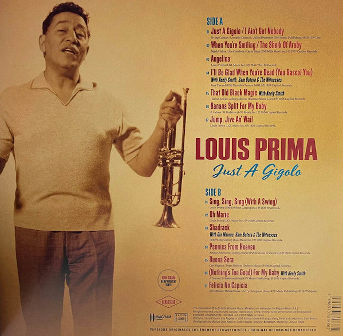 Louis Prima Just A Gigolo (Import) Vinyl Record