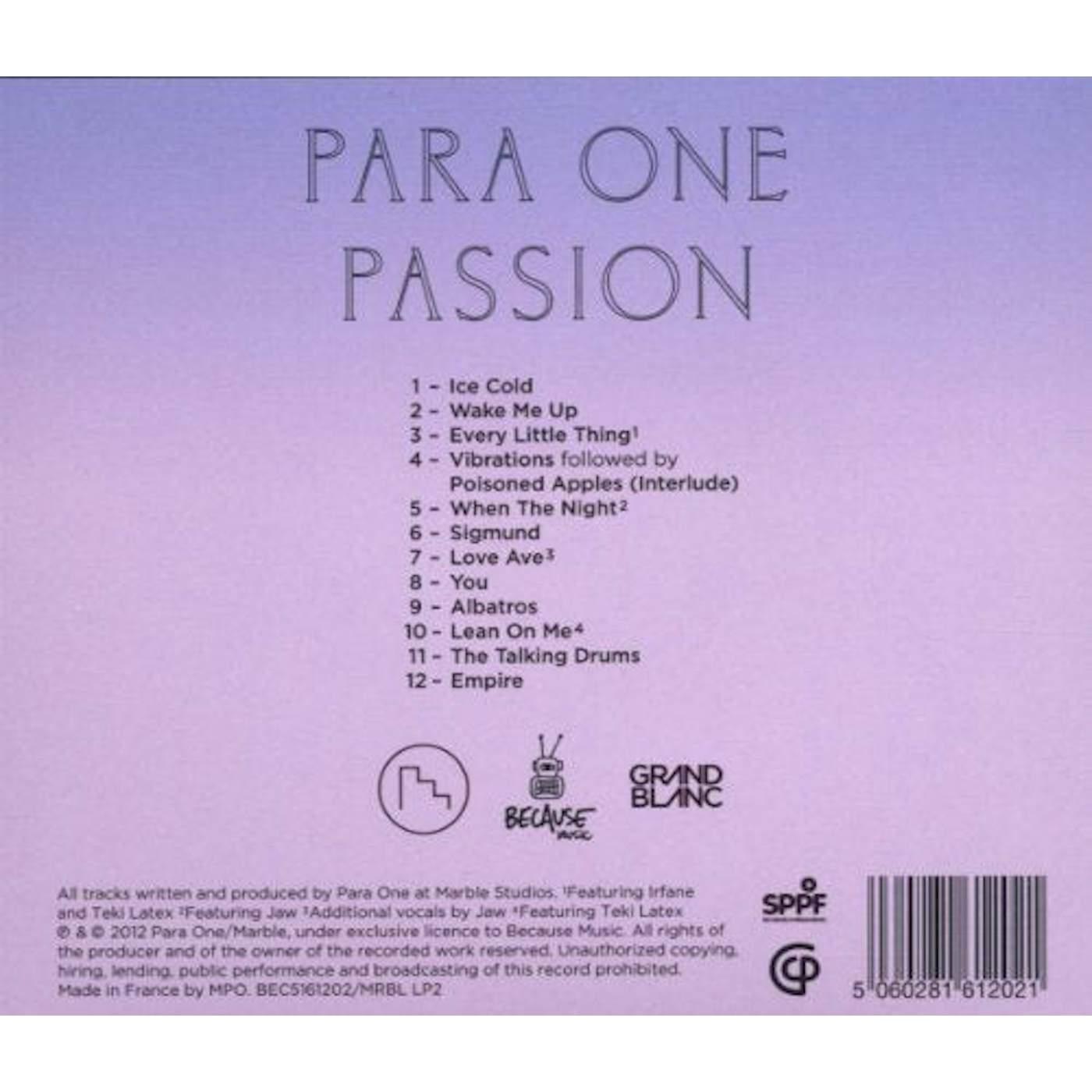 Para One / Passion - CD