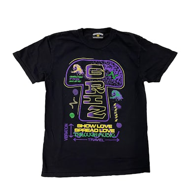GRiZ Mushroom Connection T-Shirt in Black