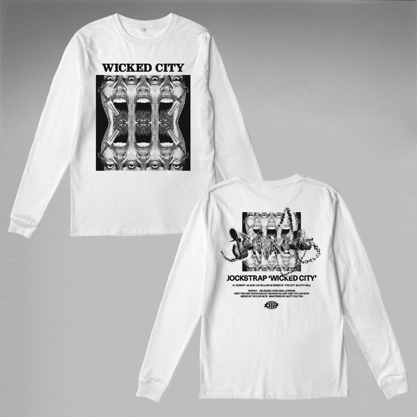 White Graffiti Logo Track Seven Band Long Sleeve T-Shirt