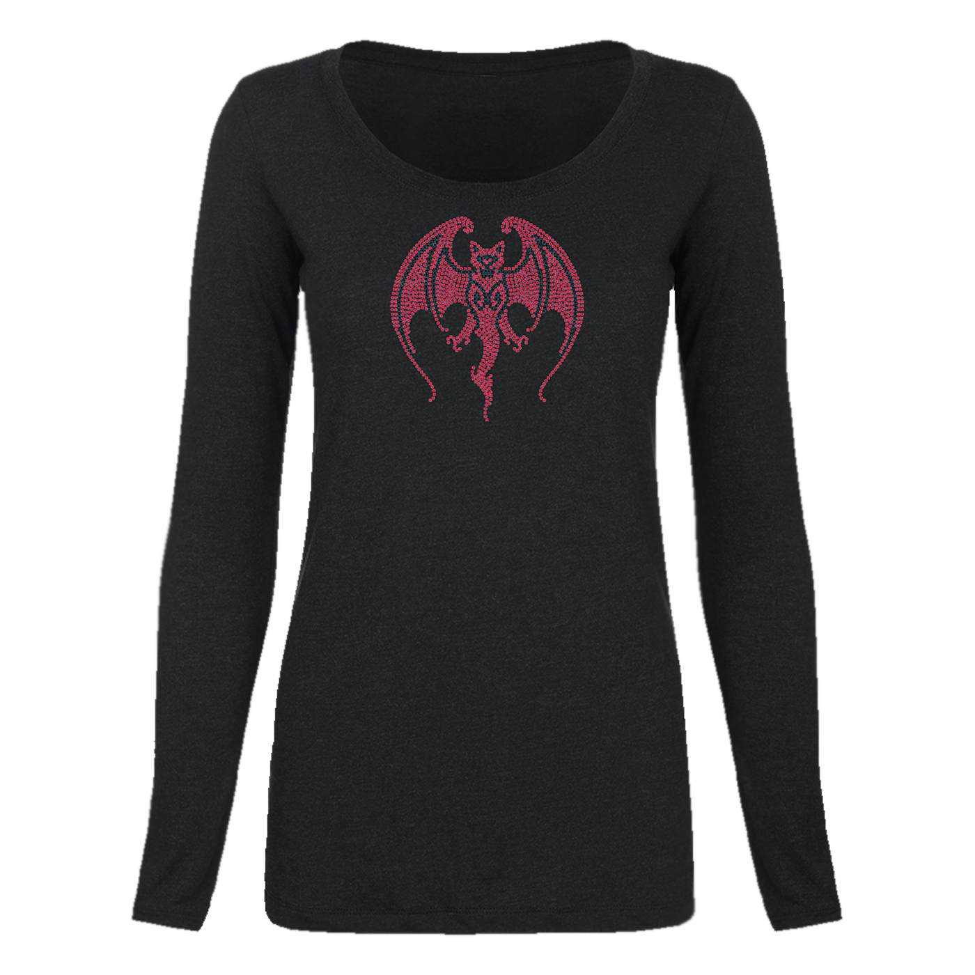 Hollywood Vampires Bat Bling Long Sleeve Scoop