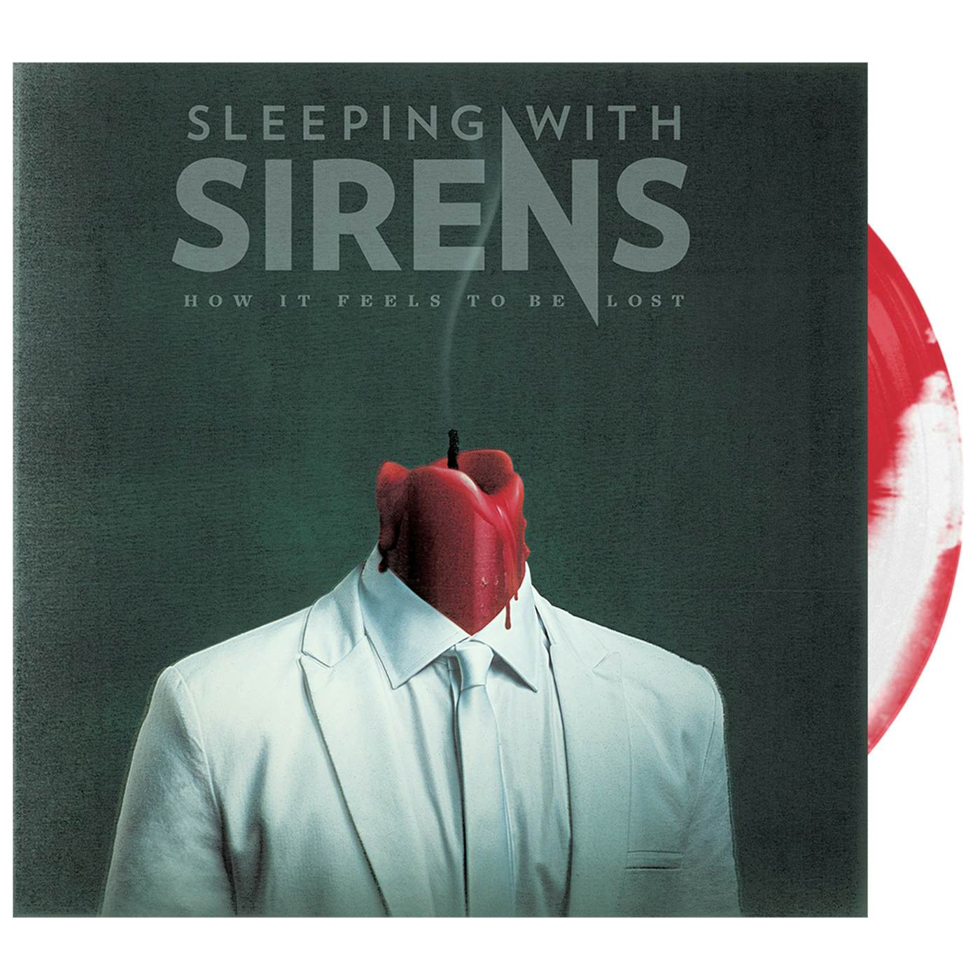 Sleeping With Sirens - 'How It Feels to Be Lost' Neon Red / White Side AB Vinyl