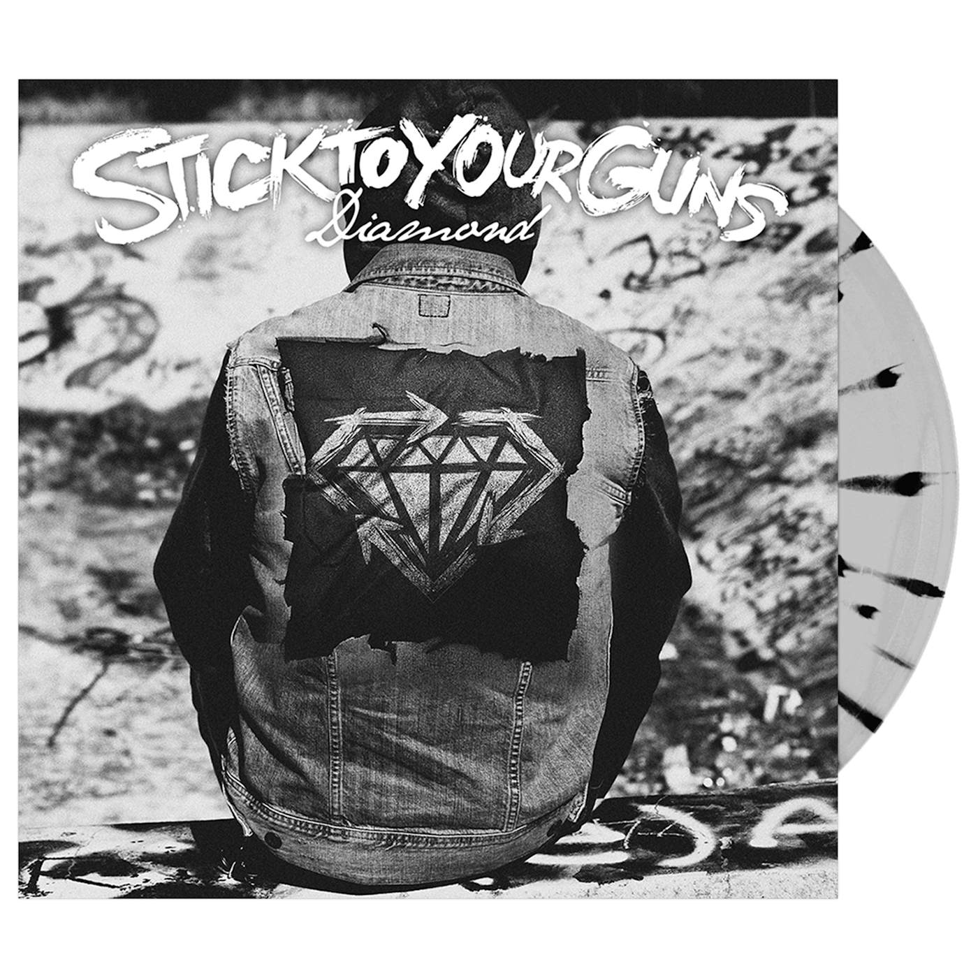 Diamond' Clear w/Black Splatter Vinyl - Stick To Your Guns