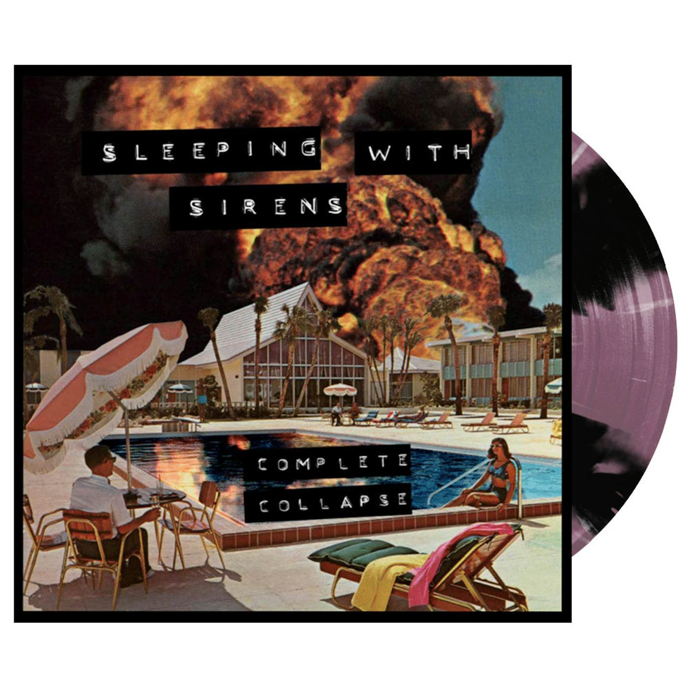 Sleeping With Sirens - 'Complete Collapse' Violet + Black Cornetto w/ White Splatter Vinyl