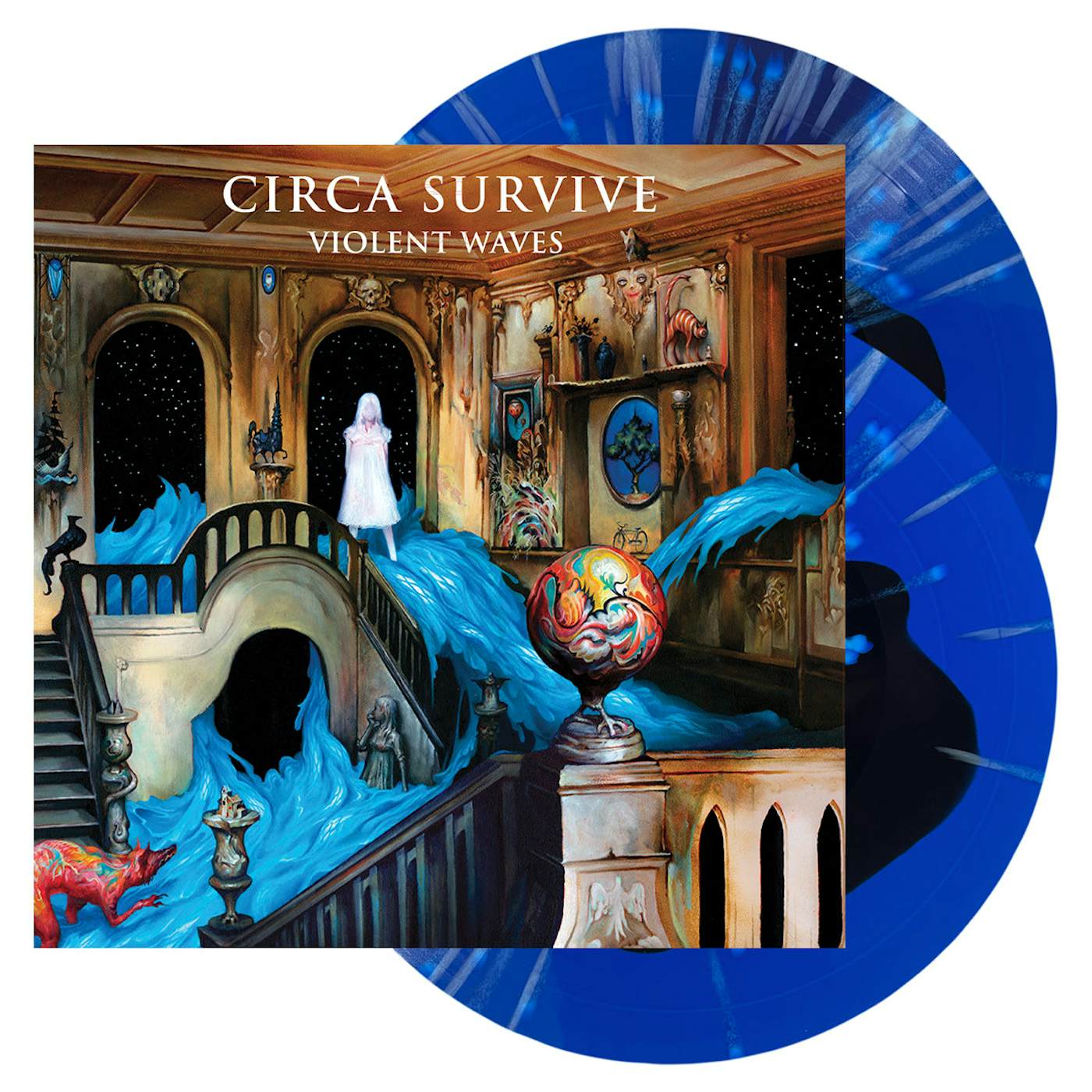 Circa Survive - 'Violent Waves' (Black Inside Trans. Royal Blue w/ Baby Blue Splatter)