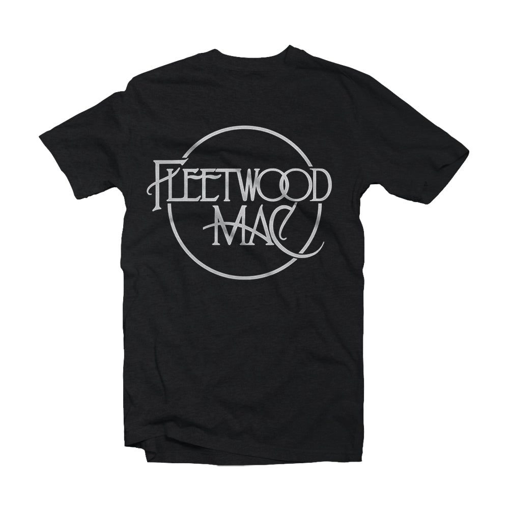 Fleetwood Mac T-Shirt Ufficiale Unisex Nero: Logo Classico Con Stampa Rilievata Alta Qualità