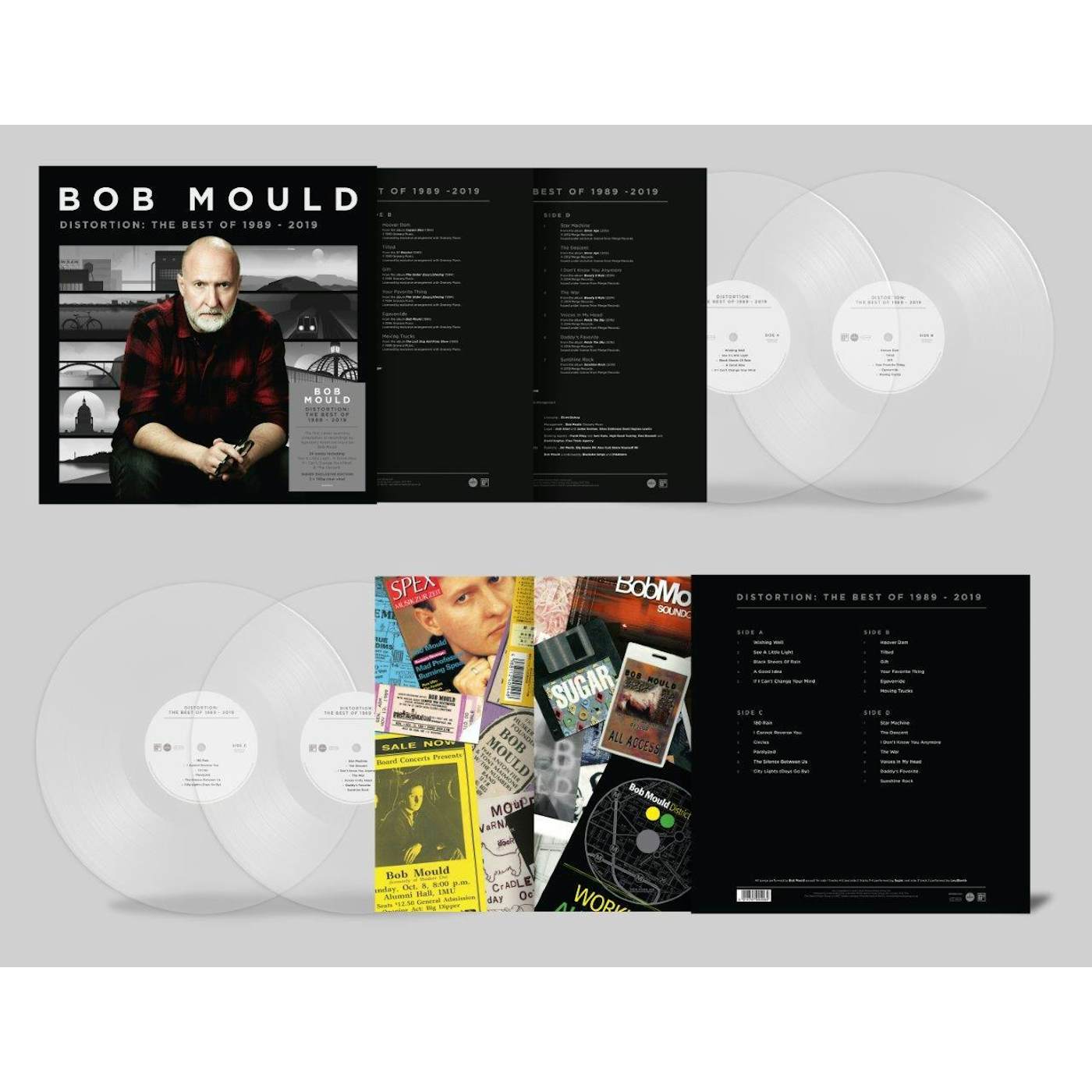 Bob Mould LP Vinyl Record - Distortion: The Best Of 19 89-20. 19  (Indies Exclusive) (Clear Vinyl)
